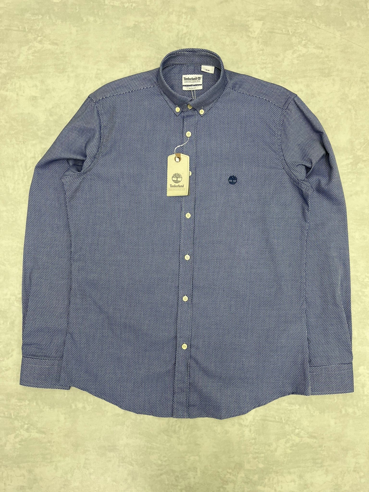 Classic Basic Mini Logo Blue Desenli Gömlek