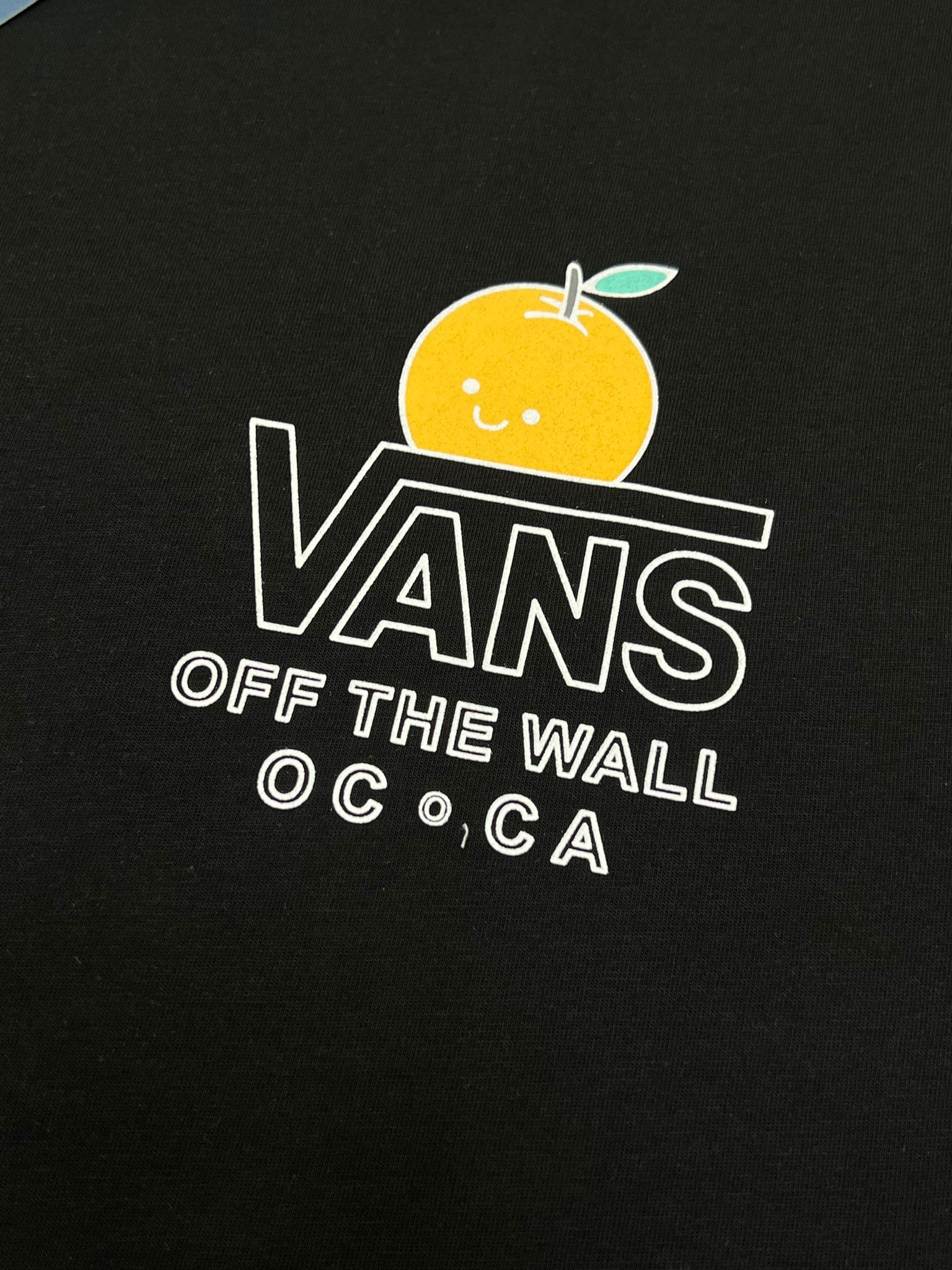 Orange  Classic  Of The Wall Back Print Black T-shirt