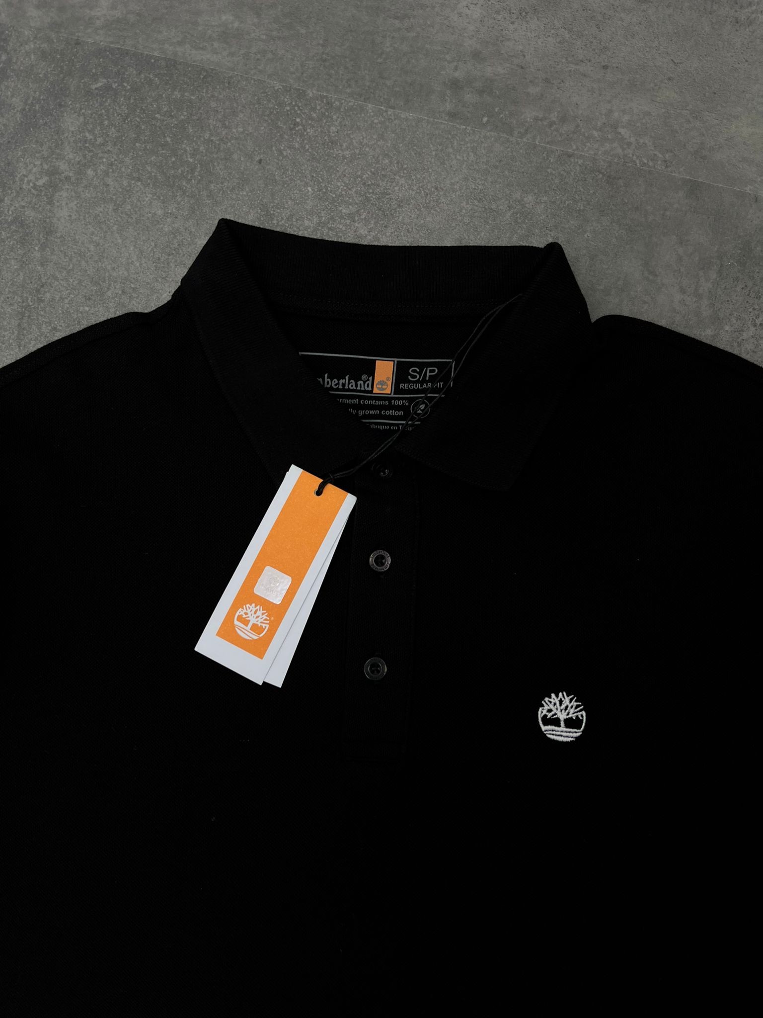 Yeni Sezon Wooden Basic Mini Logo Classic Black  Polo Yaka