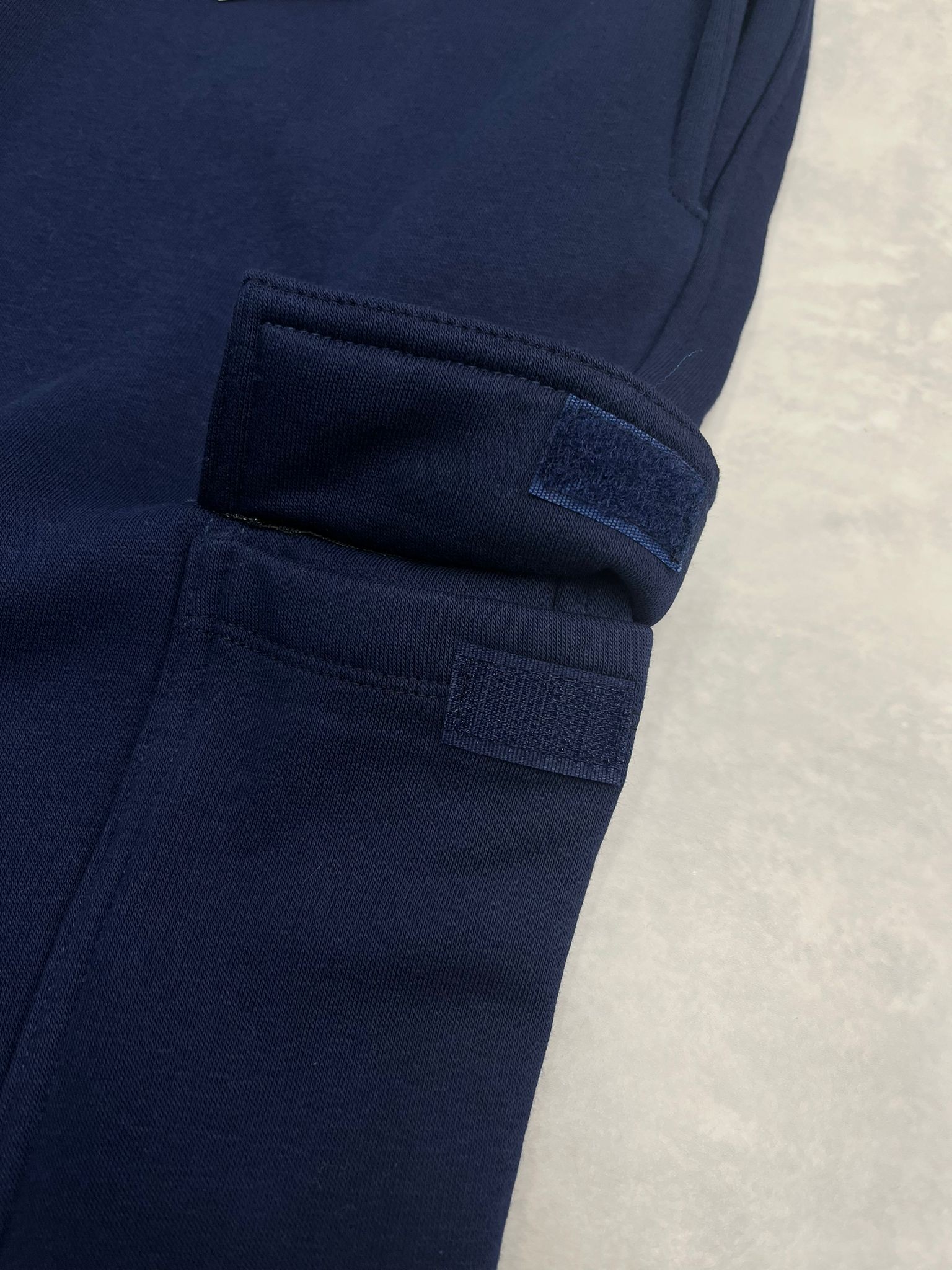 Yeni Sezon Patch Logo Üç İplik Şardonlu Kışlık Navy Blue Eşofman Altı