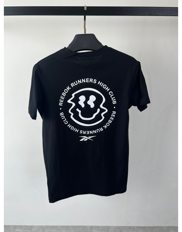 Back To Print Smile Black T-shirt