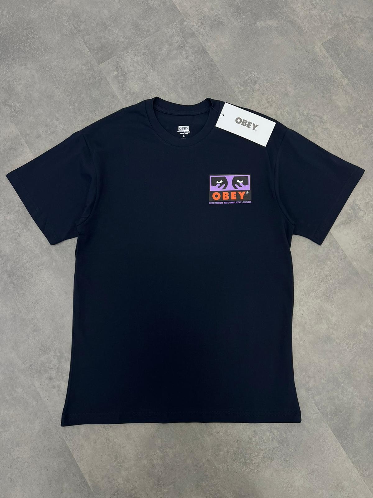 Yeni Sezon Back To Print Subvert Navy Blue T-shirt