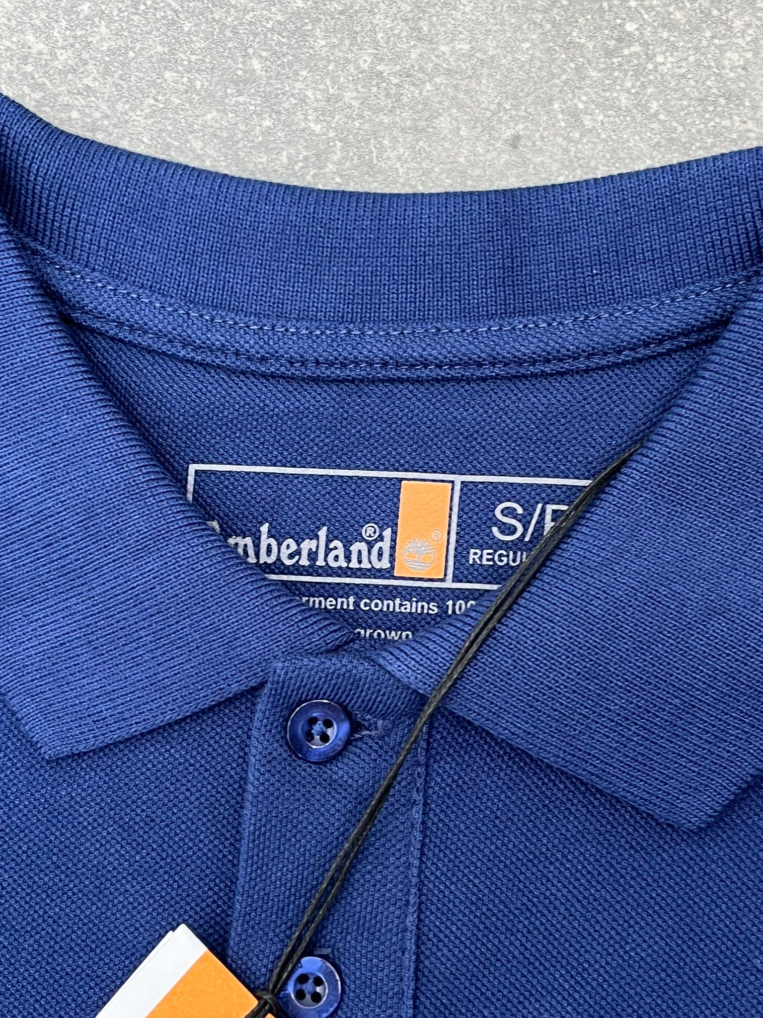 Yeni Sezon Wooden Basic Mini Logo Classic Navy Blue Polo Yaka