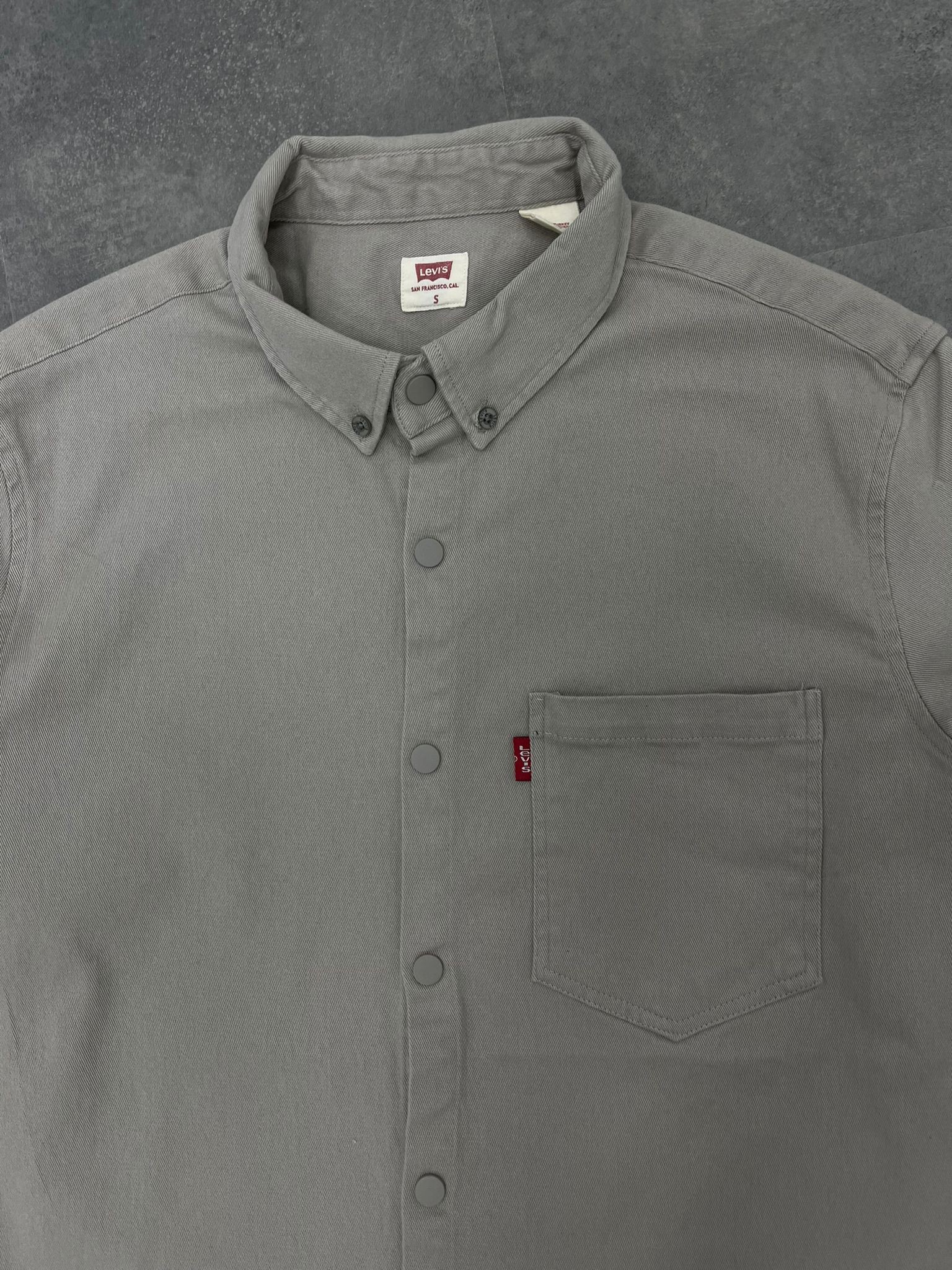 Yeni Sezon Basic Mini Logo Kışlık Gabardin Tek Cepli Gömlek