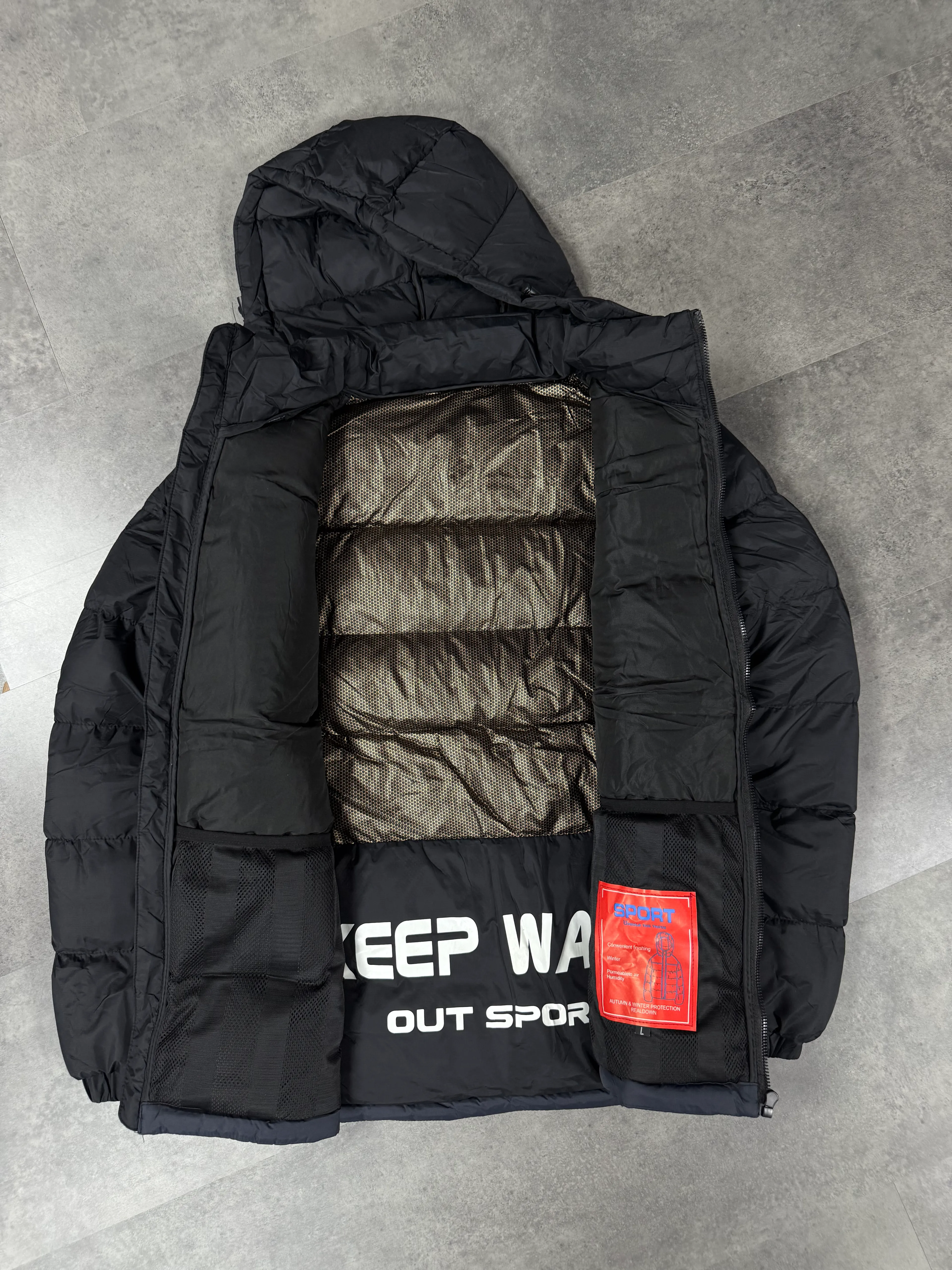 Yeni Sezon Çift Cepli Gold Termal Astarlı Kapşonlu Mont