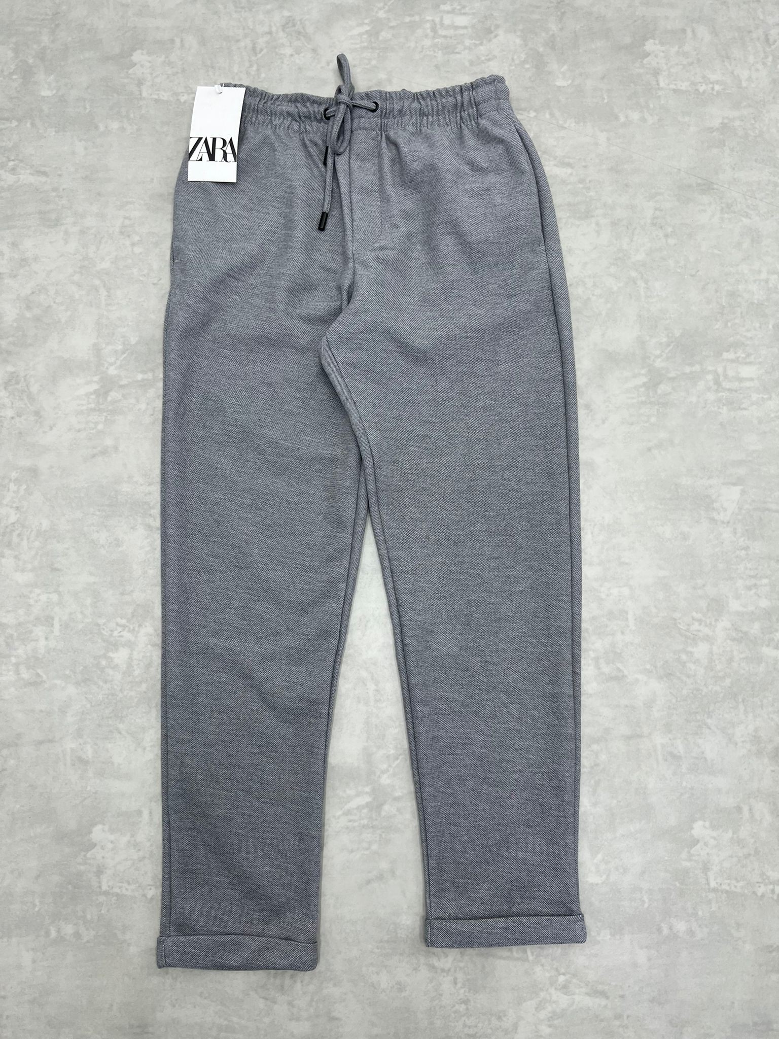 Mevsimlik Örgü Kumaş Spor Gray Pantalon