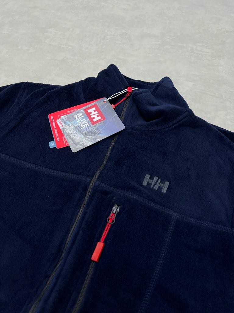 Full Zip Classic Kol Detaylı Lacivert  Polar