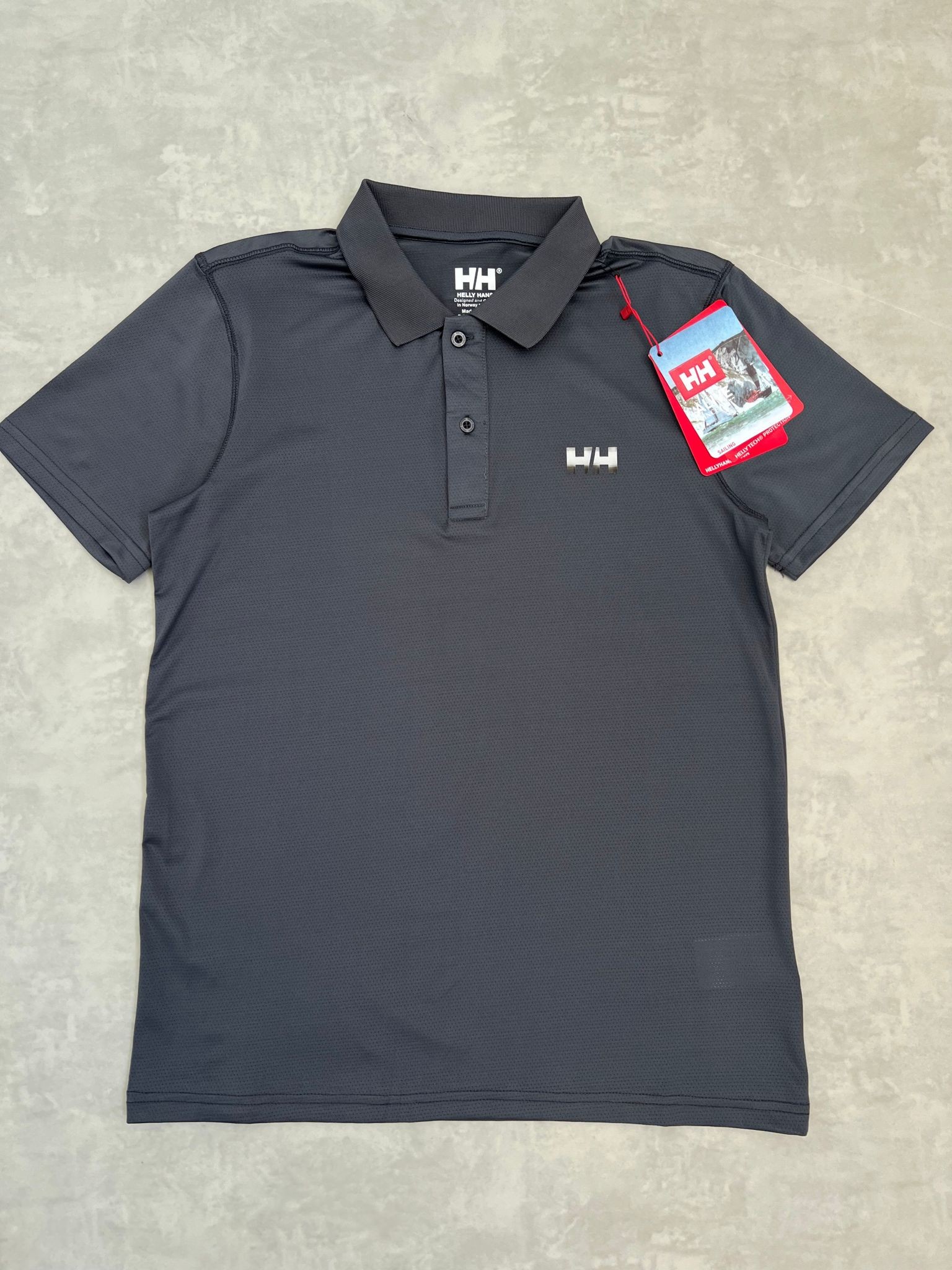 Clima Cool (Nefes Alan) Shiny Logo  Polo Yaka Füme T-shirt
