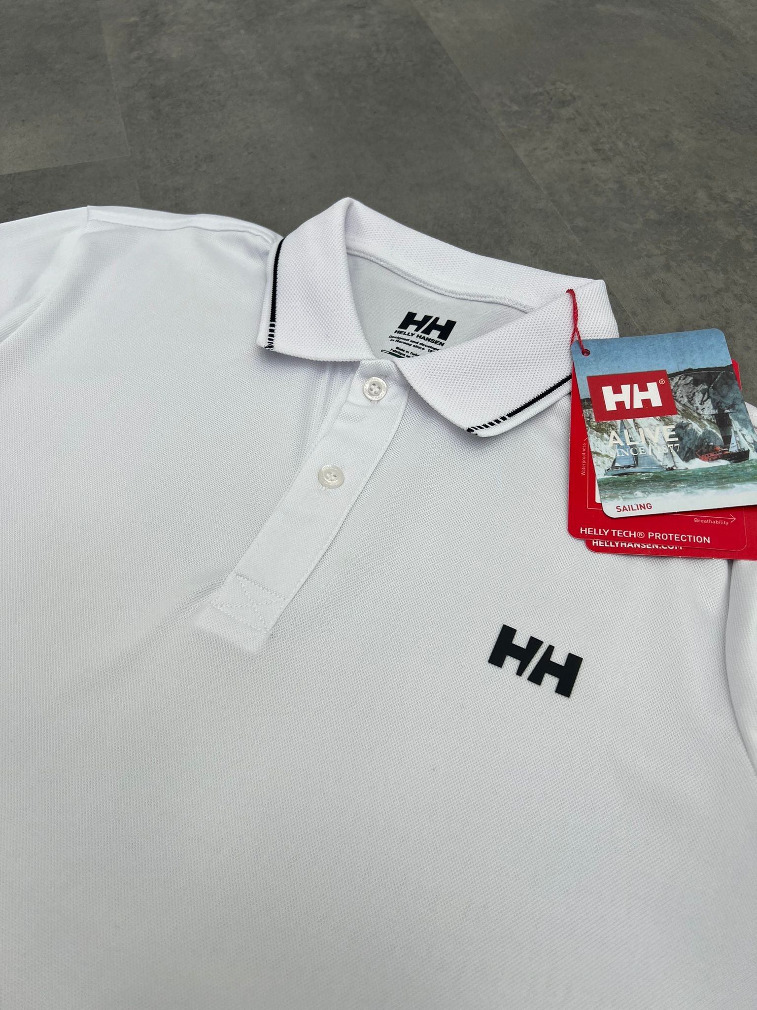 Yeni Sezon Basic Mini Logo Clima Cool (Nefes Alan) Polo Yaka White T-shirt
