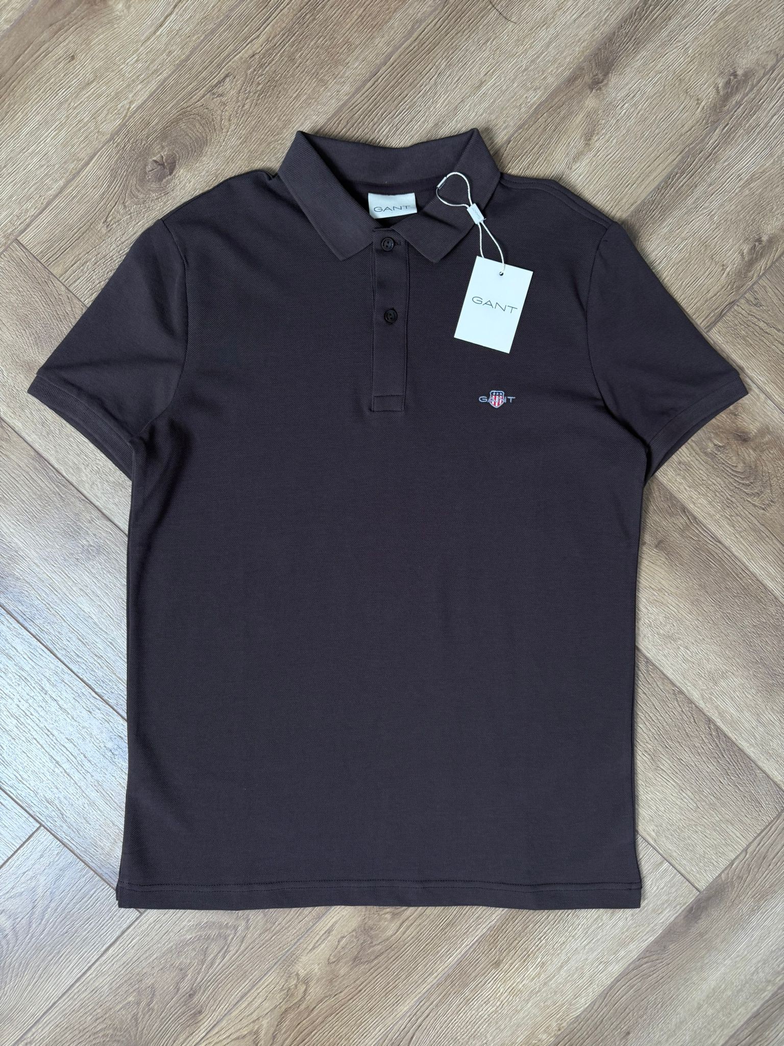 Yeni Sezon Essential Basic Mini Logo Polo Yaka - KAHVERENGİ