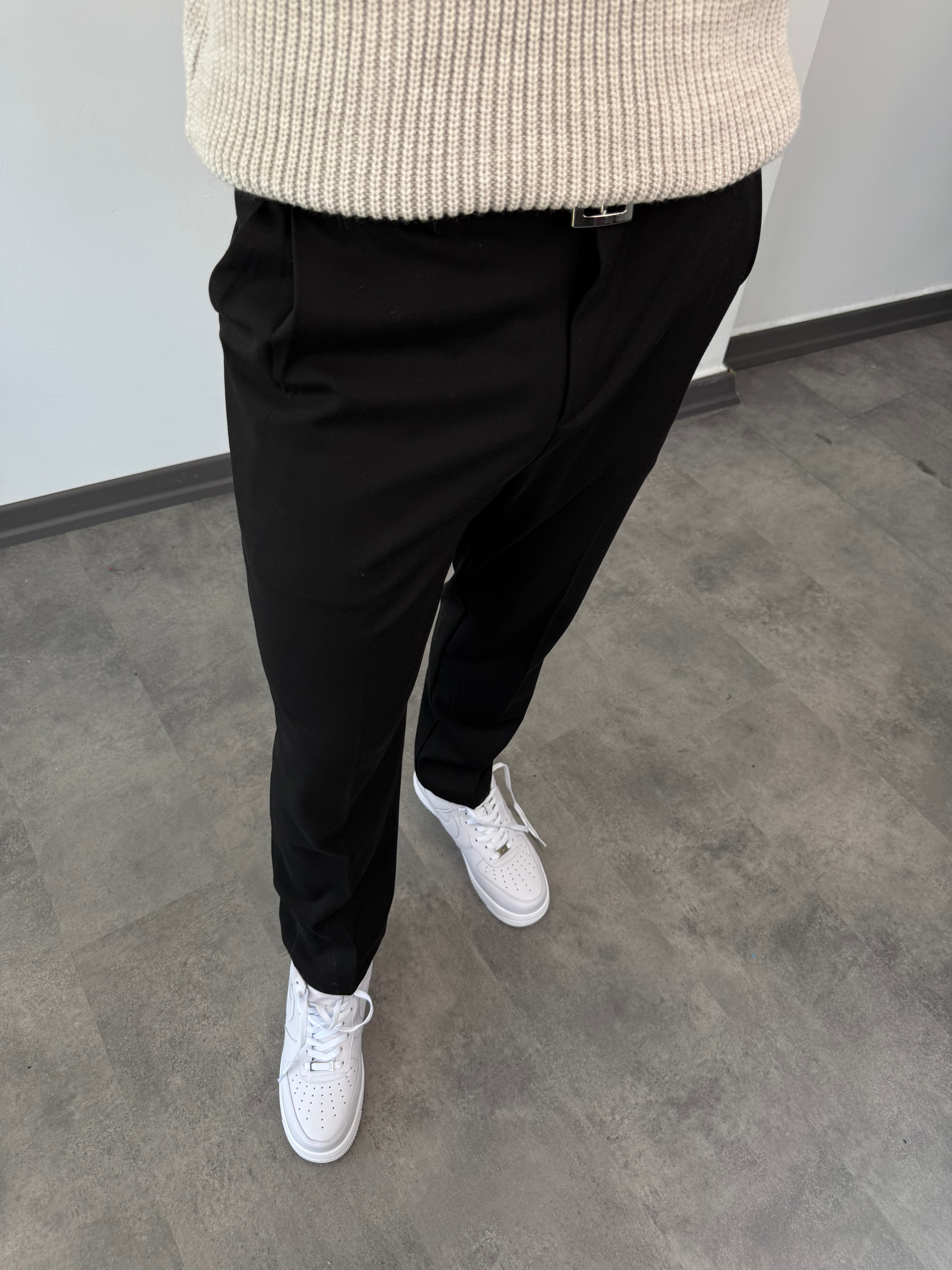 Yeni Sezon İtalyan Kumaş Kalın Kışlık Casual Pantalon