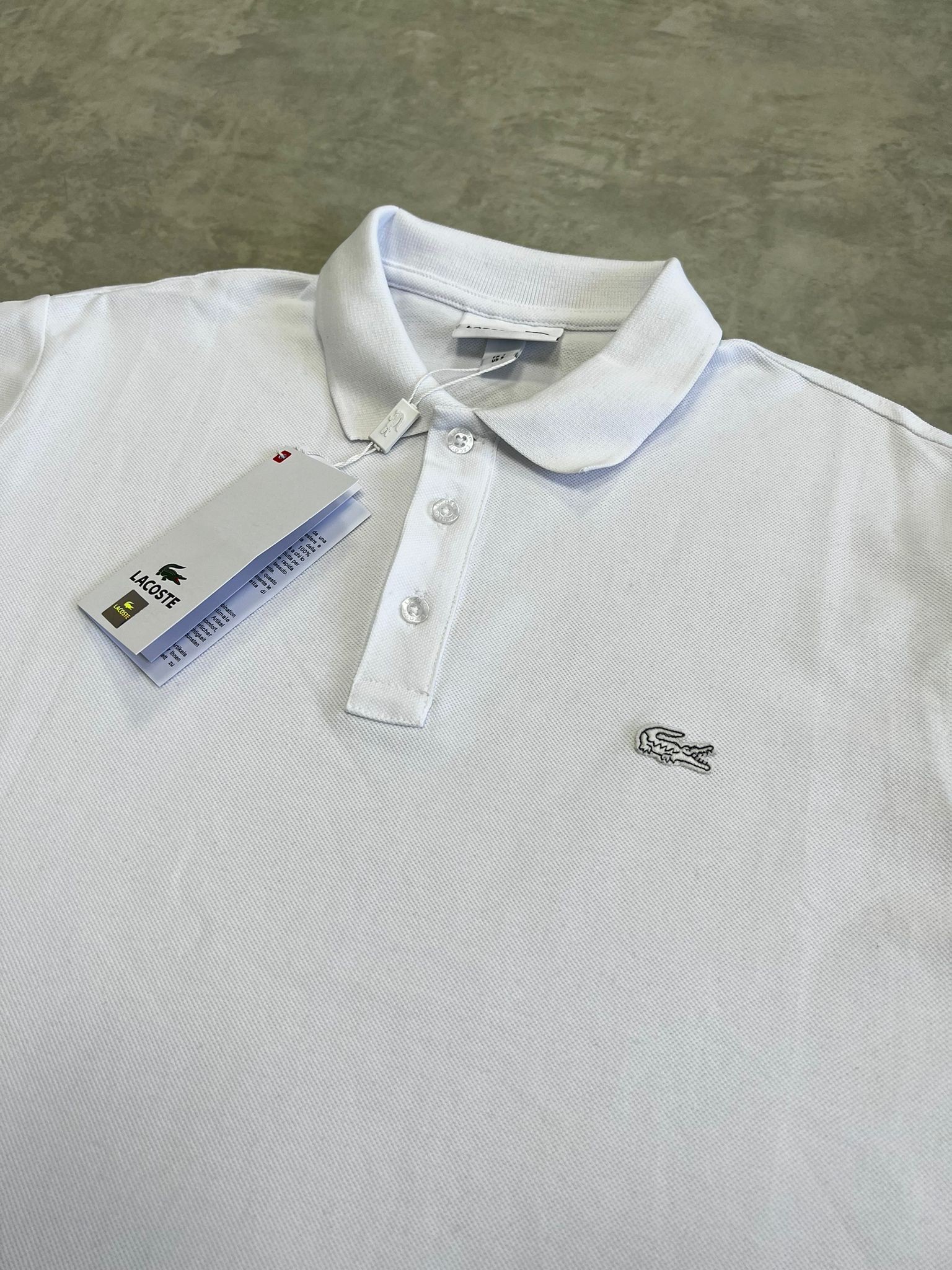 Classic Paris Logo Polo Yaka  White T-shirt