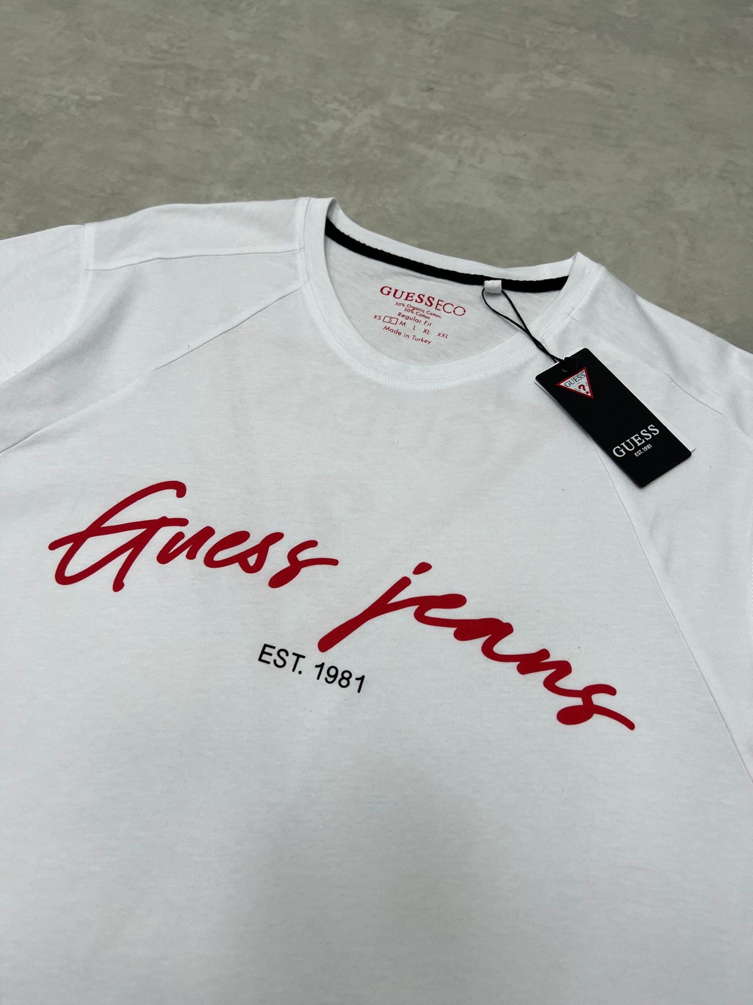 Yeni Sezon Back Washed Jeans Logo  White T-shirt
