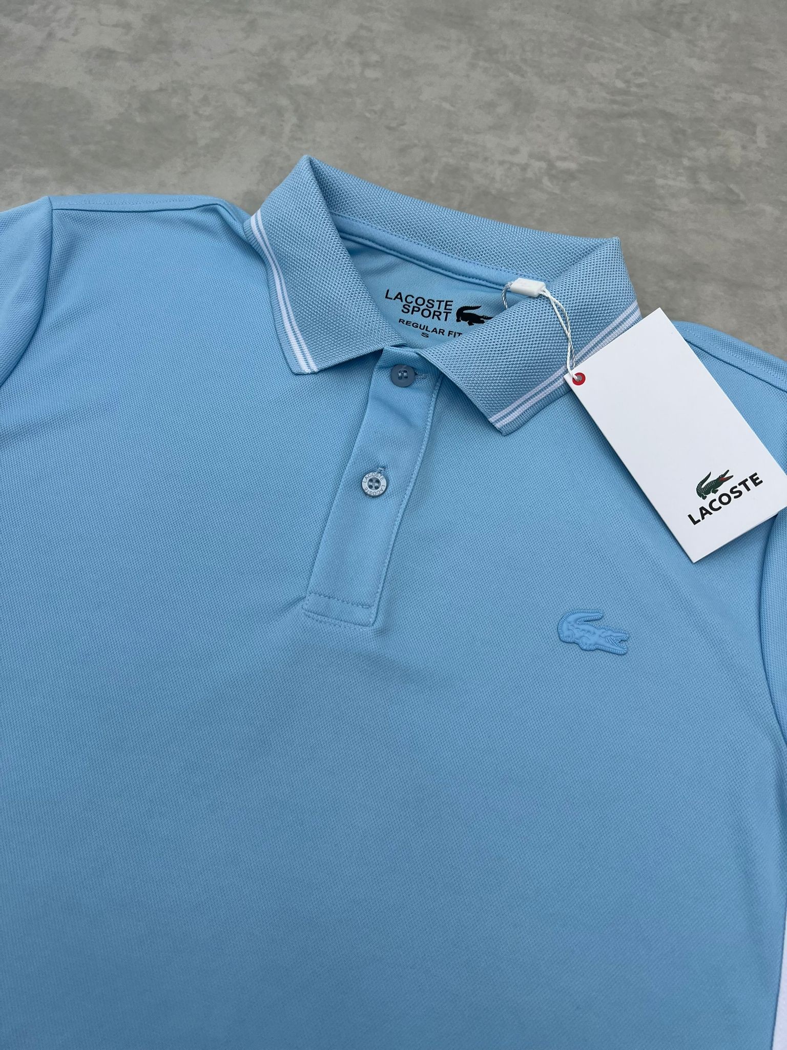 Clima Cool (Nefes Alan) Yaka Şeritli Light Blue T-shirt