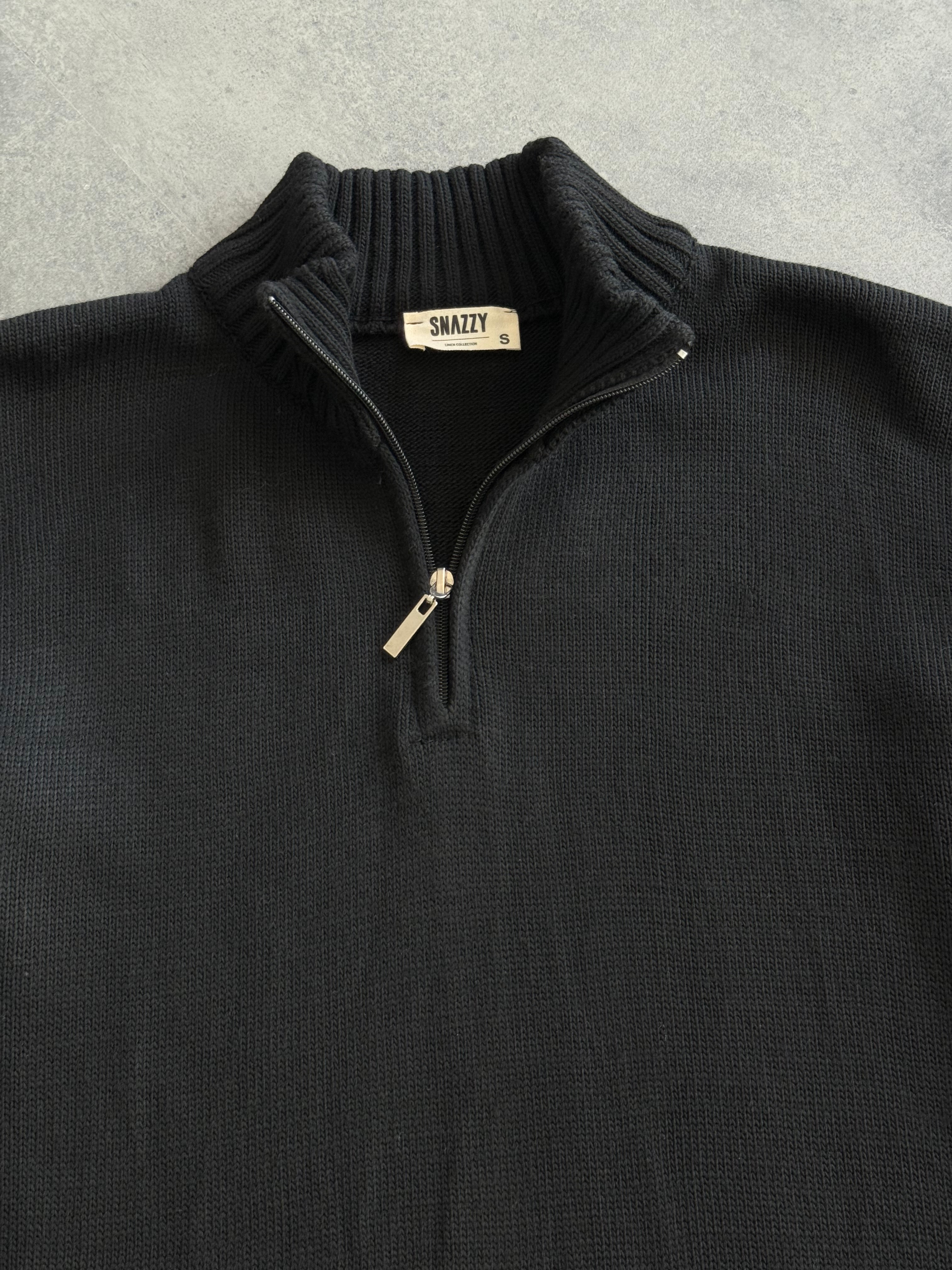 Yeni Sezon Premium Özel Örgü Yarım Fermuarlı Sweatshirt