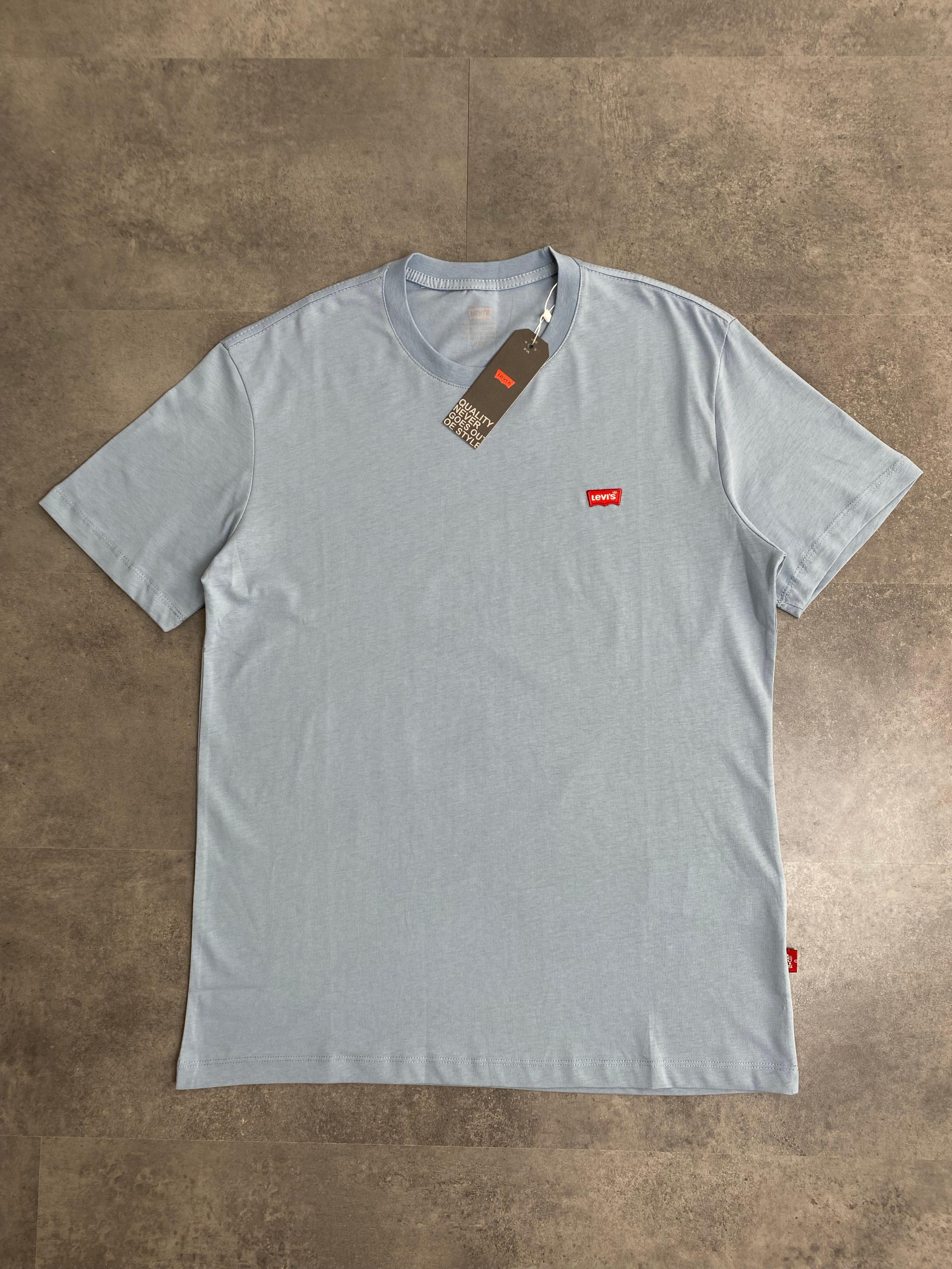 Yeni Sezon Essential Classic Mini Logo Basic T-shirt - MAVİ
