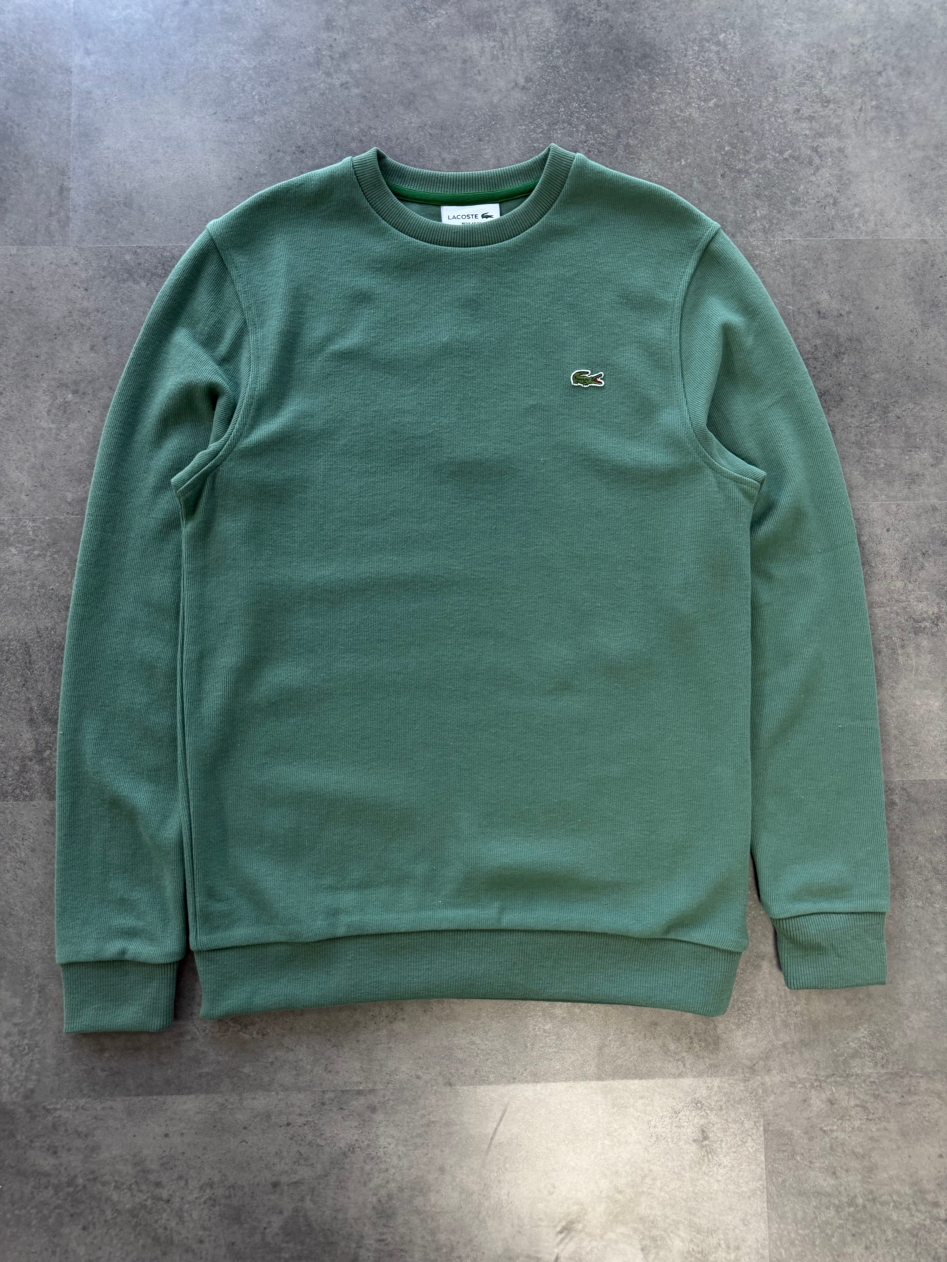 Yeni Sezon Basic Mini Logo Selanik Sweatshirt - YEŞİL