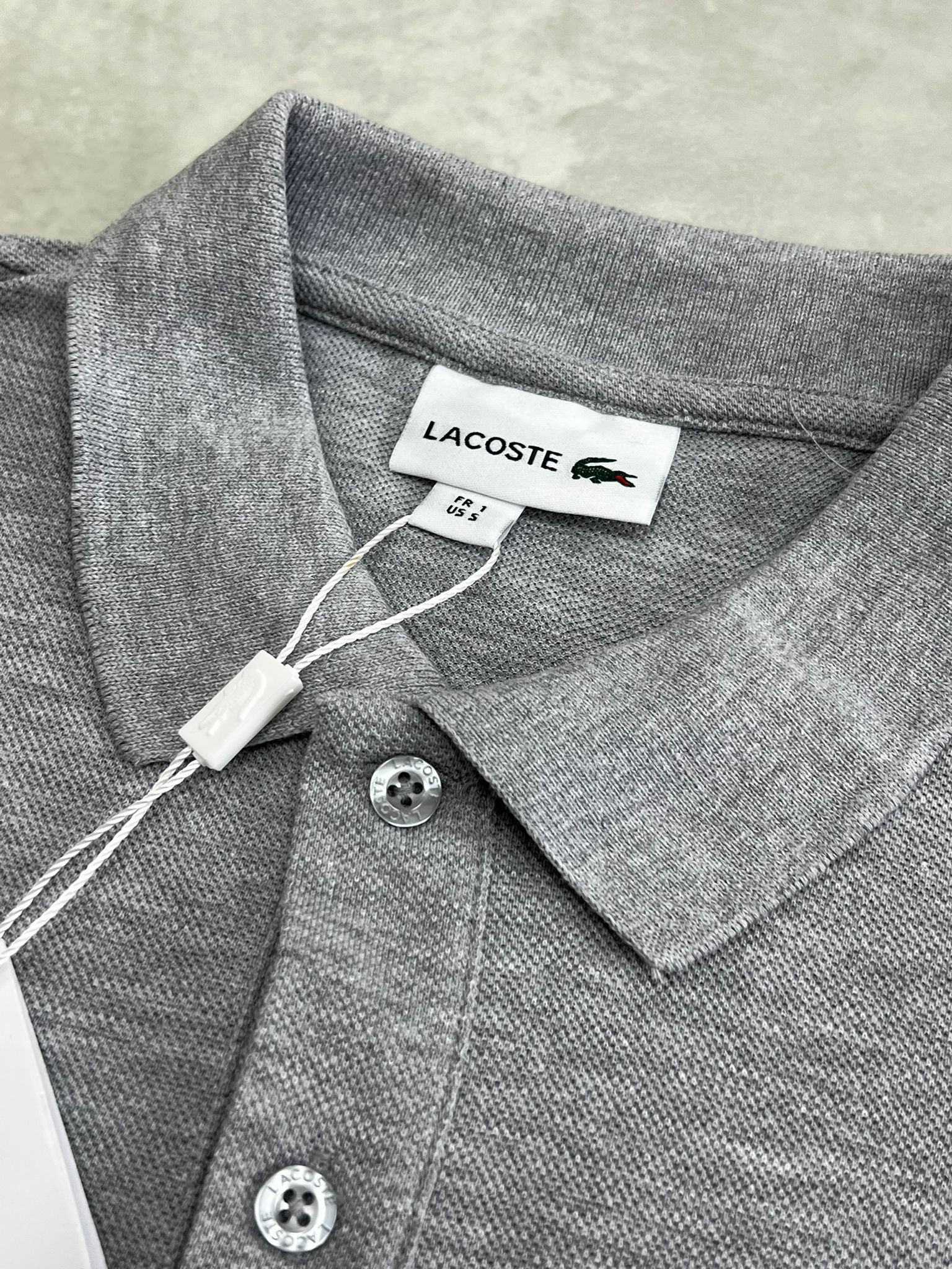 Classic Patch Mini Logo Polo Yaka Gray T-shirt