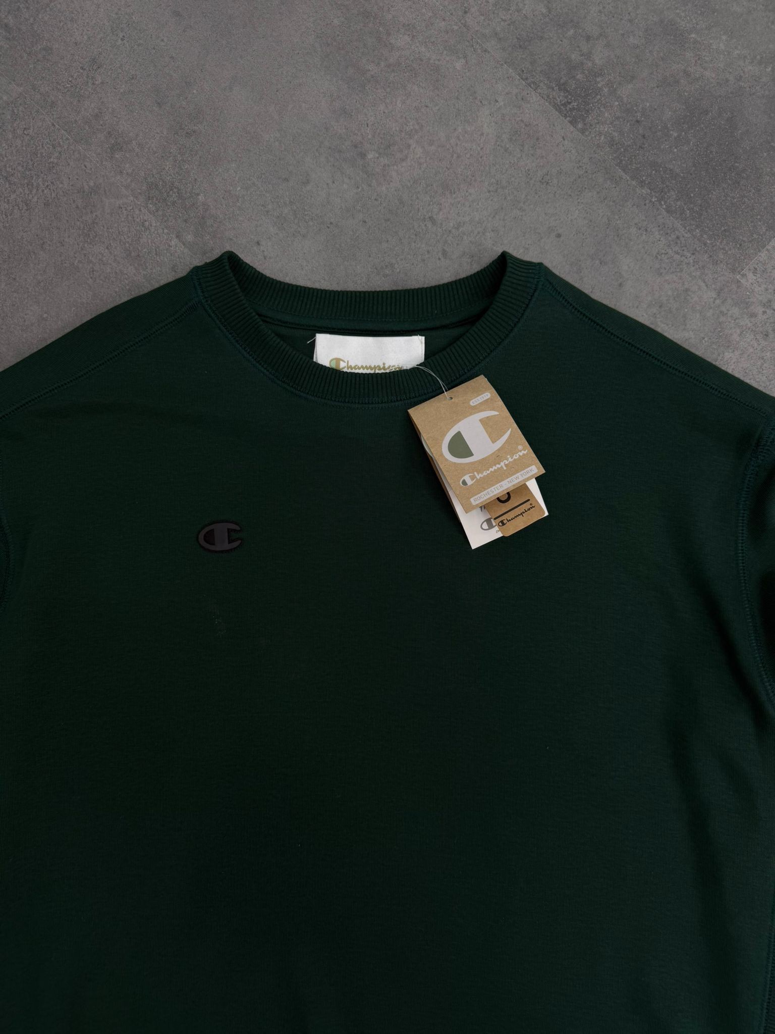 Yeni Sezon Basic Mini Logo Classic Sweatshirt - YEŞİL