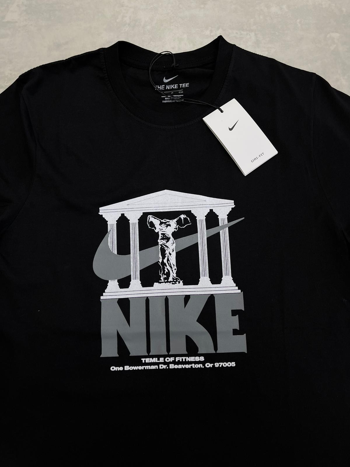Back To Print Temle Of Fitness Black T-shirt