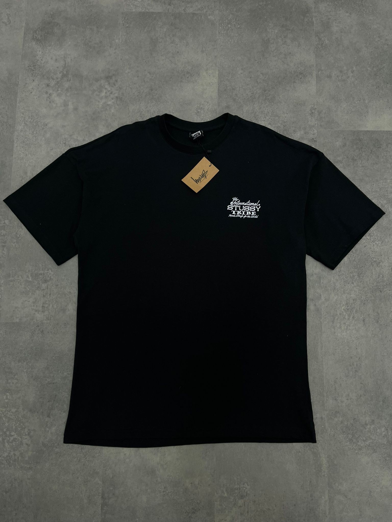 Yeni Sezon Stussy Back To Print Trıbe Black  Relax Fit T-shirt
