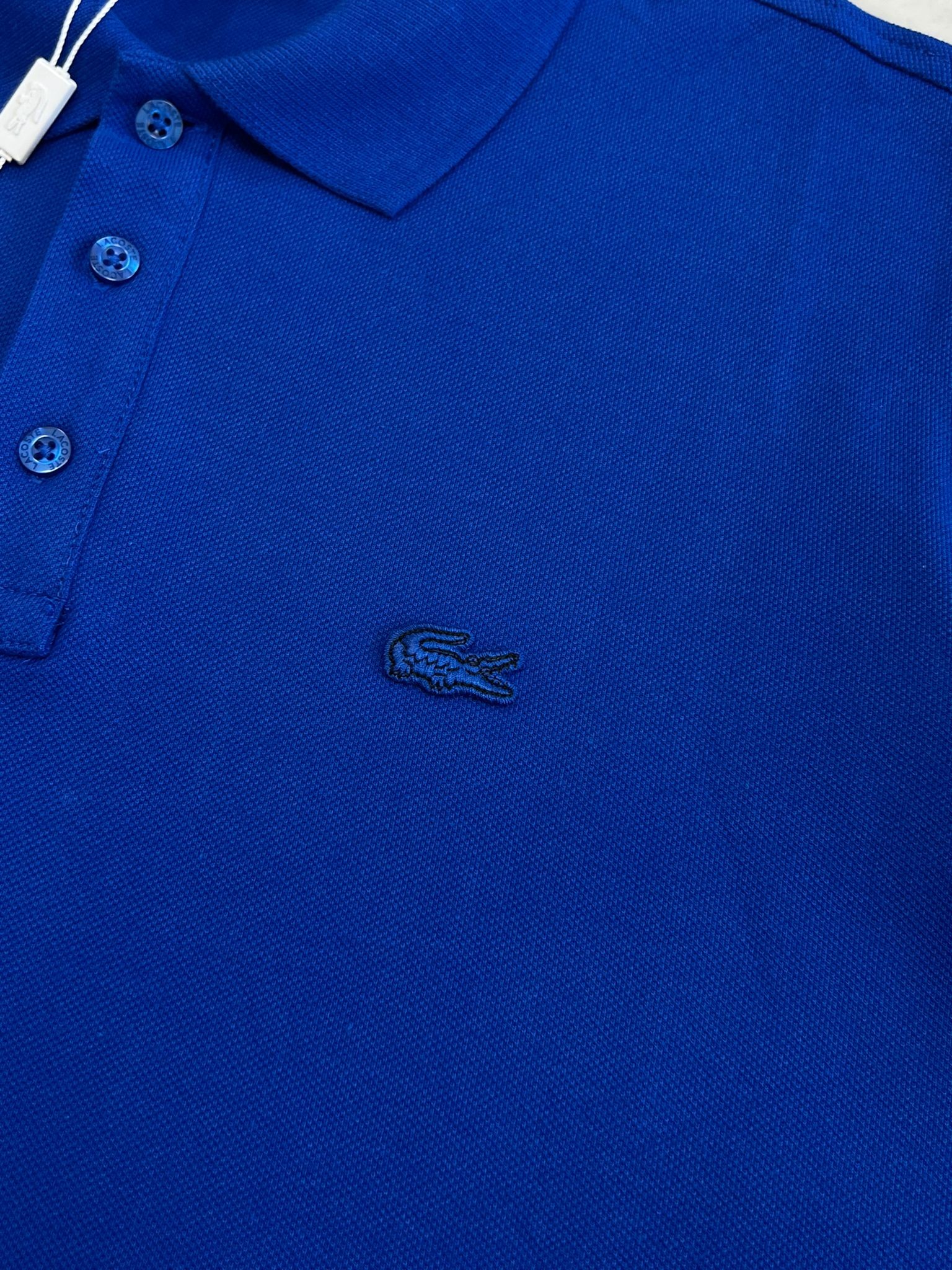 Classic Paris Logo Polo Yaka  Blue T-shirt