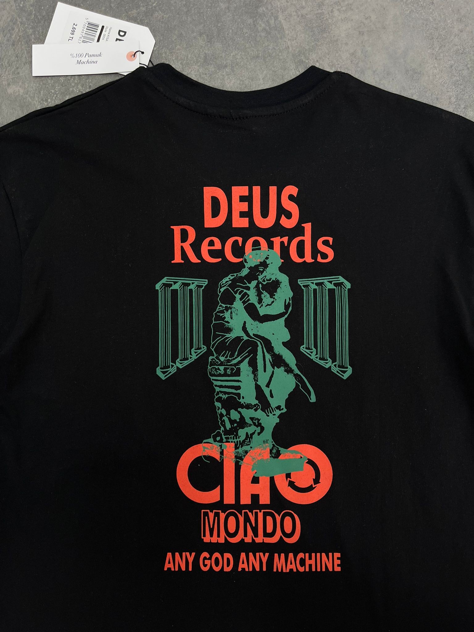 Yeni Sezon Ex Machina Mondo Any Black T-shirt