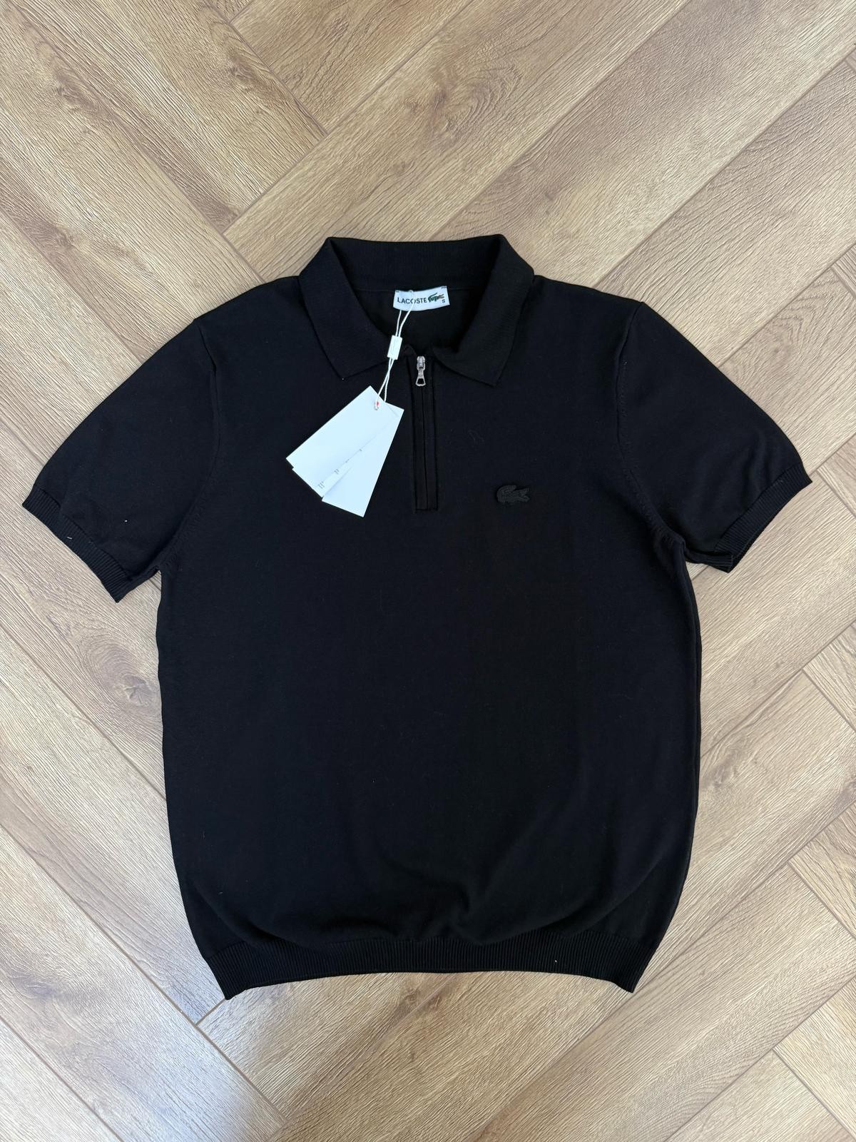 Yeni Sezon Tona Ton Logo Fermuarlı Triko Polo Yaka T-shirt