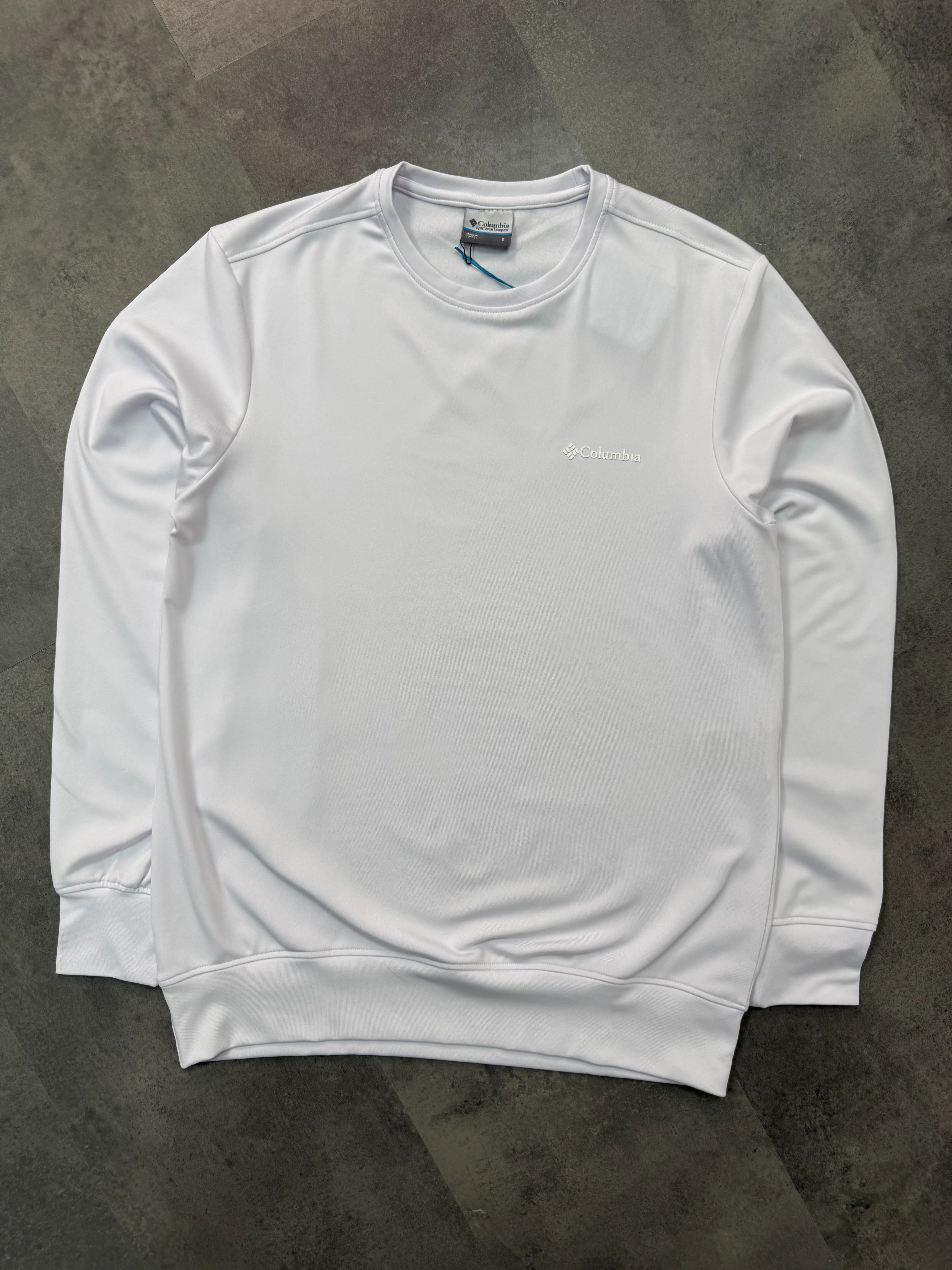 Yeni Sezon Scuba Kumaş İnce İçi Polarlı Sweatshirt - BEYAZ