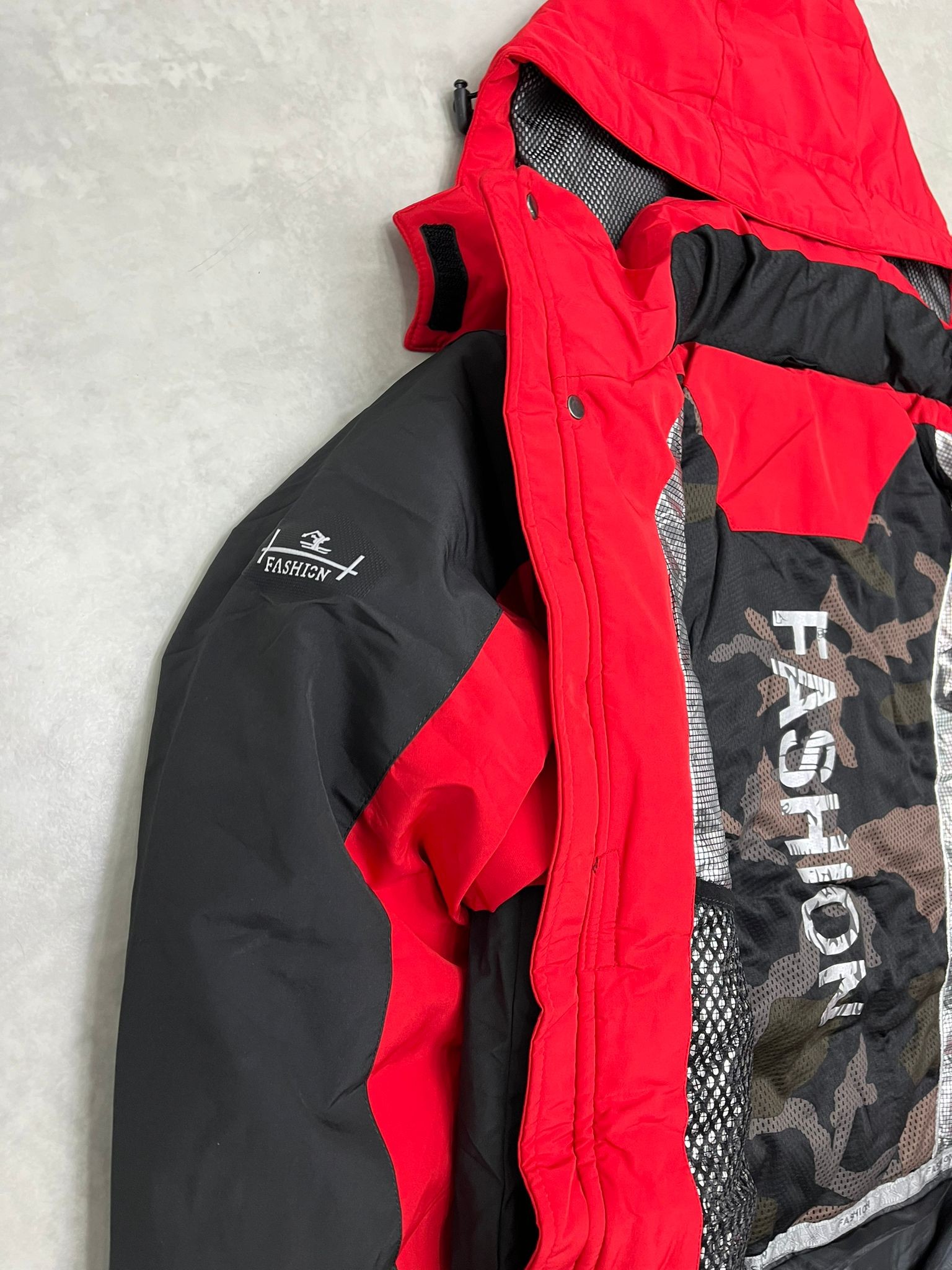 İthal WaterProof Şişme Bel Destekli Kırmızı Termal Astarlı Mont