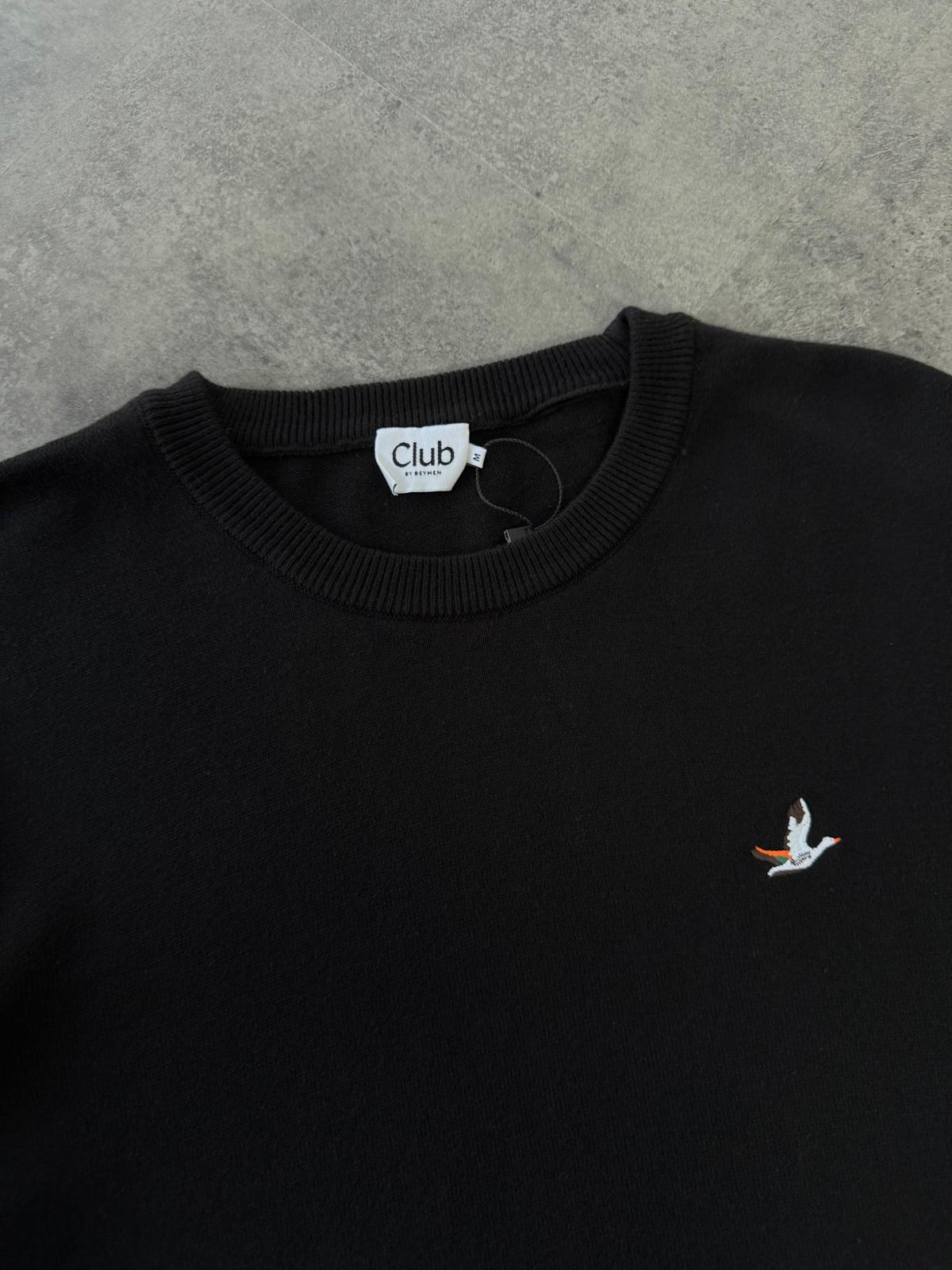 Yeni Sezon Basic Mini Logo Triko Sweatshirt