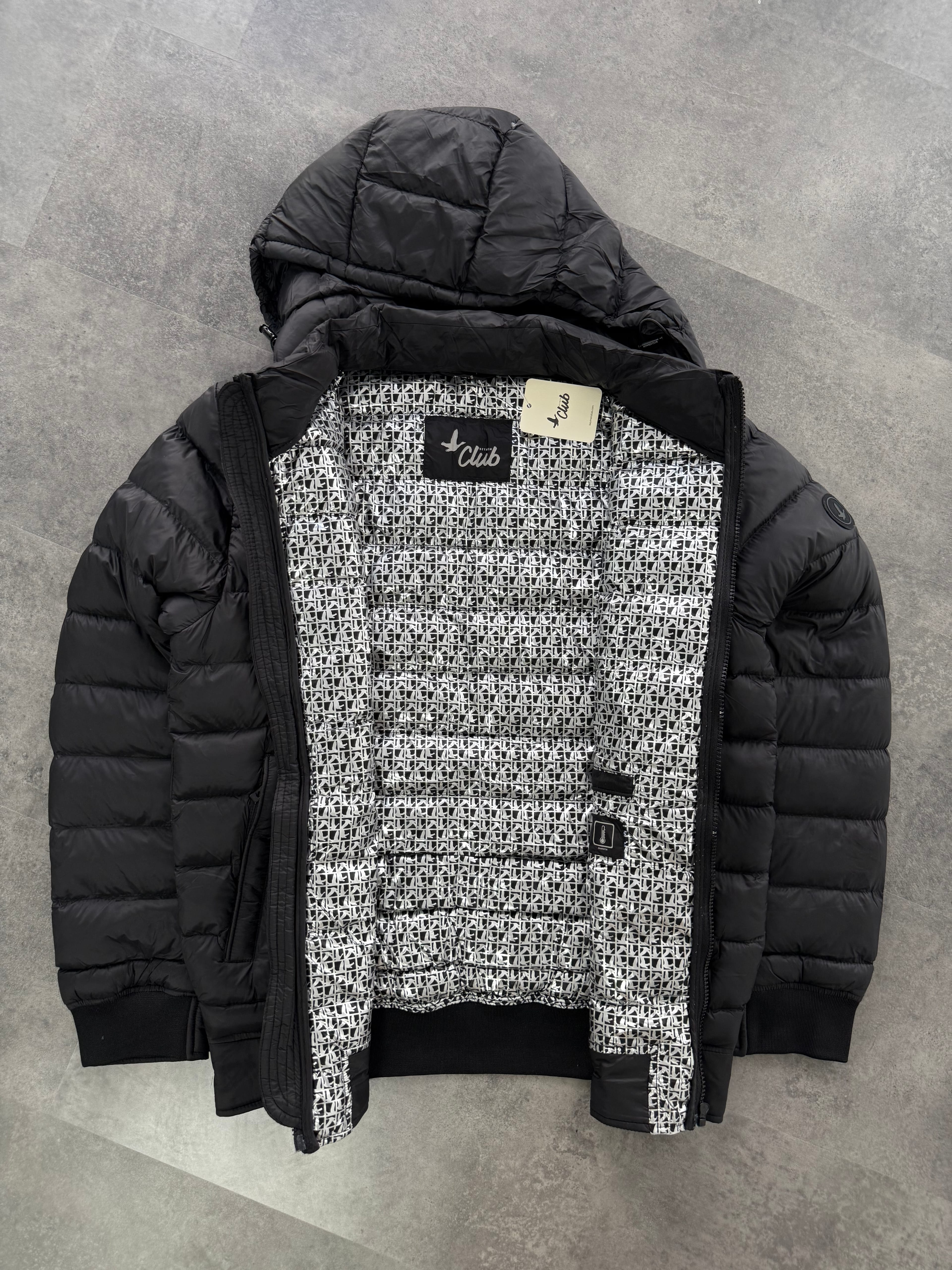 Yeni Sezon Premium Basic Logolu Kapşonlu Şişme Mont