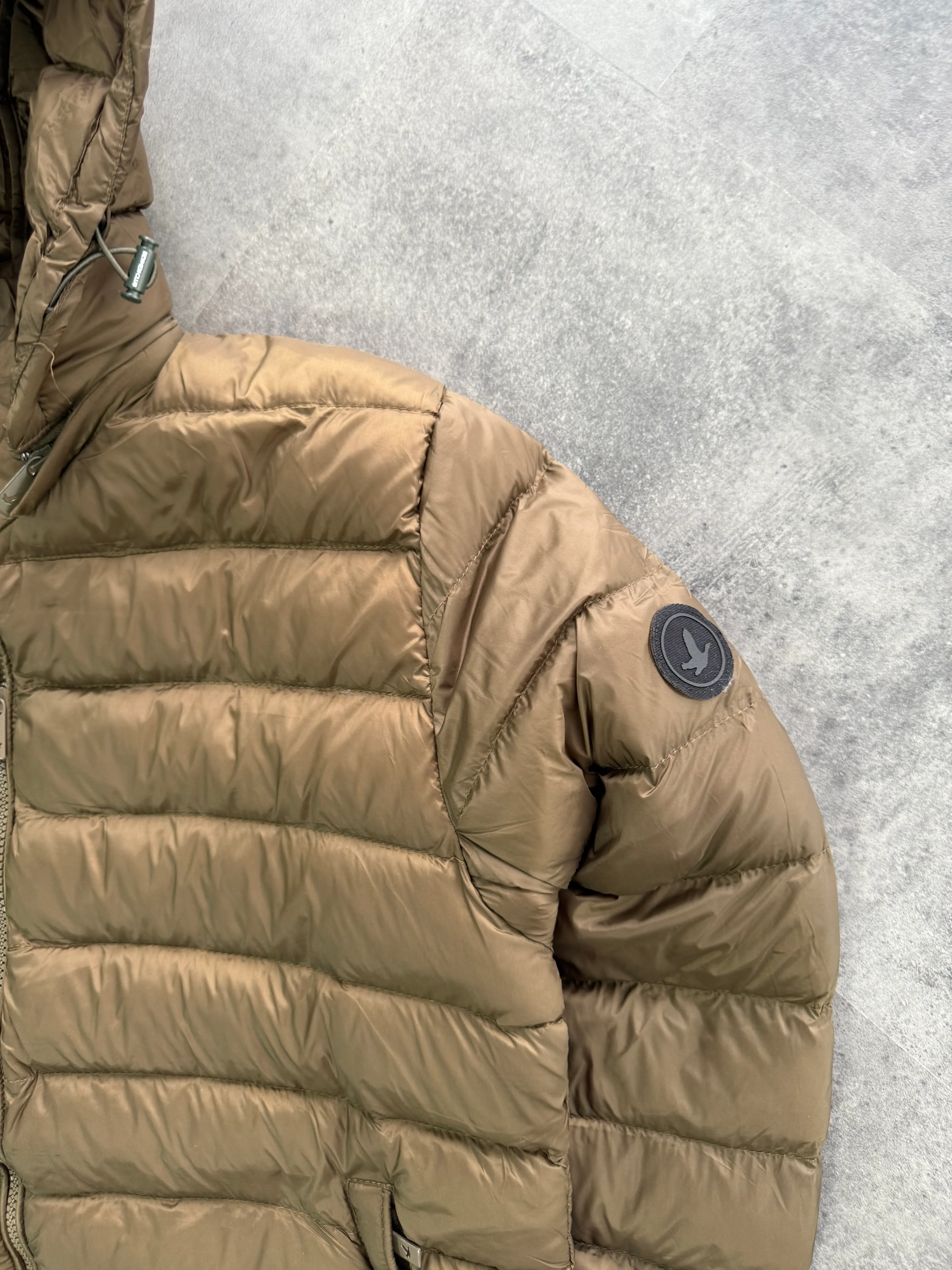 Yeni Sezon Premium Basic Logolu Kapşonlu Şişme Mont