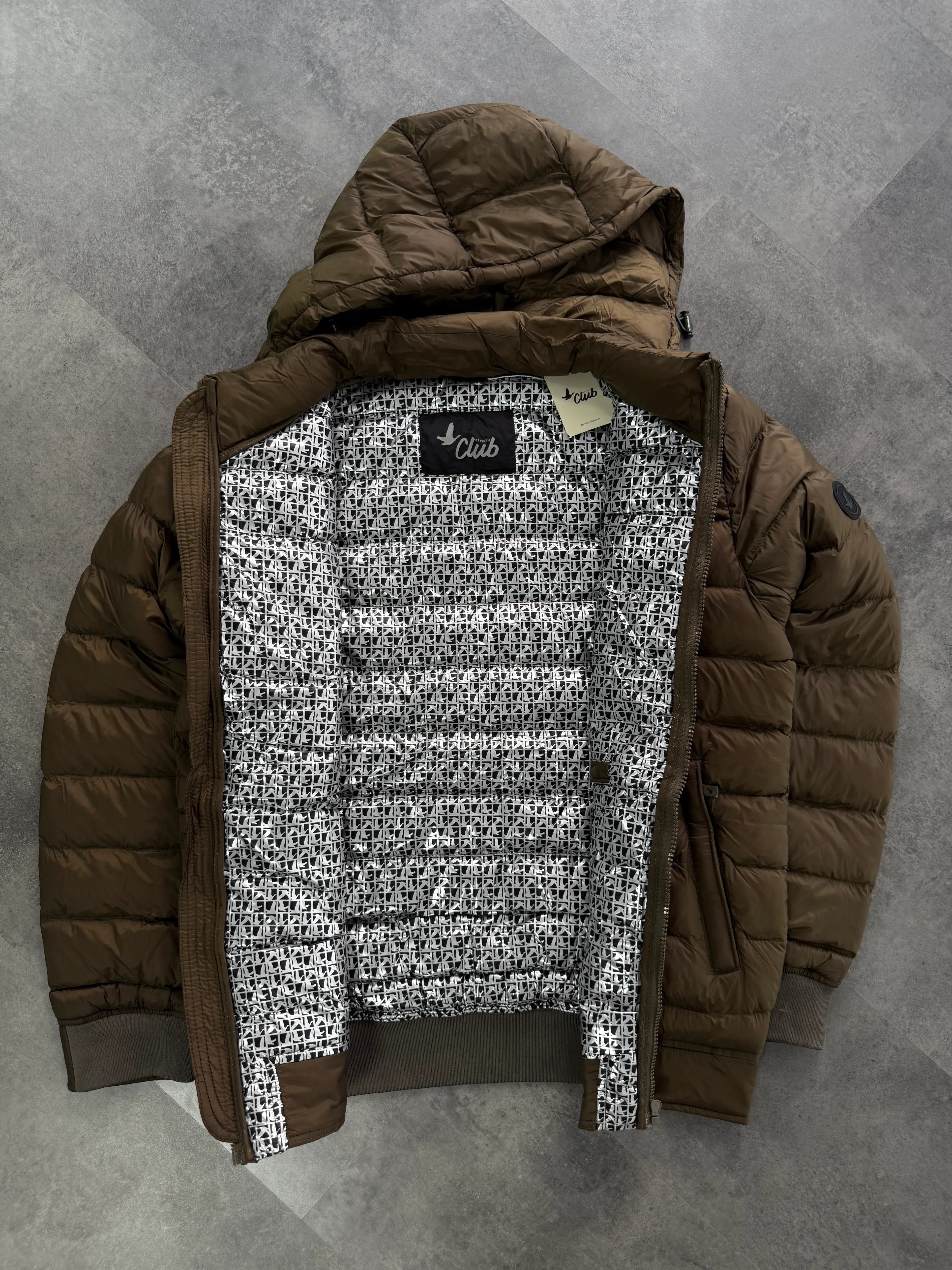 Yeni Sezon Premium Basic Logolu Kapşonlu Şişme Mont