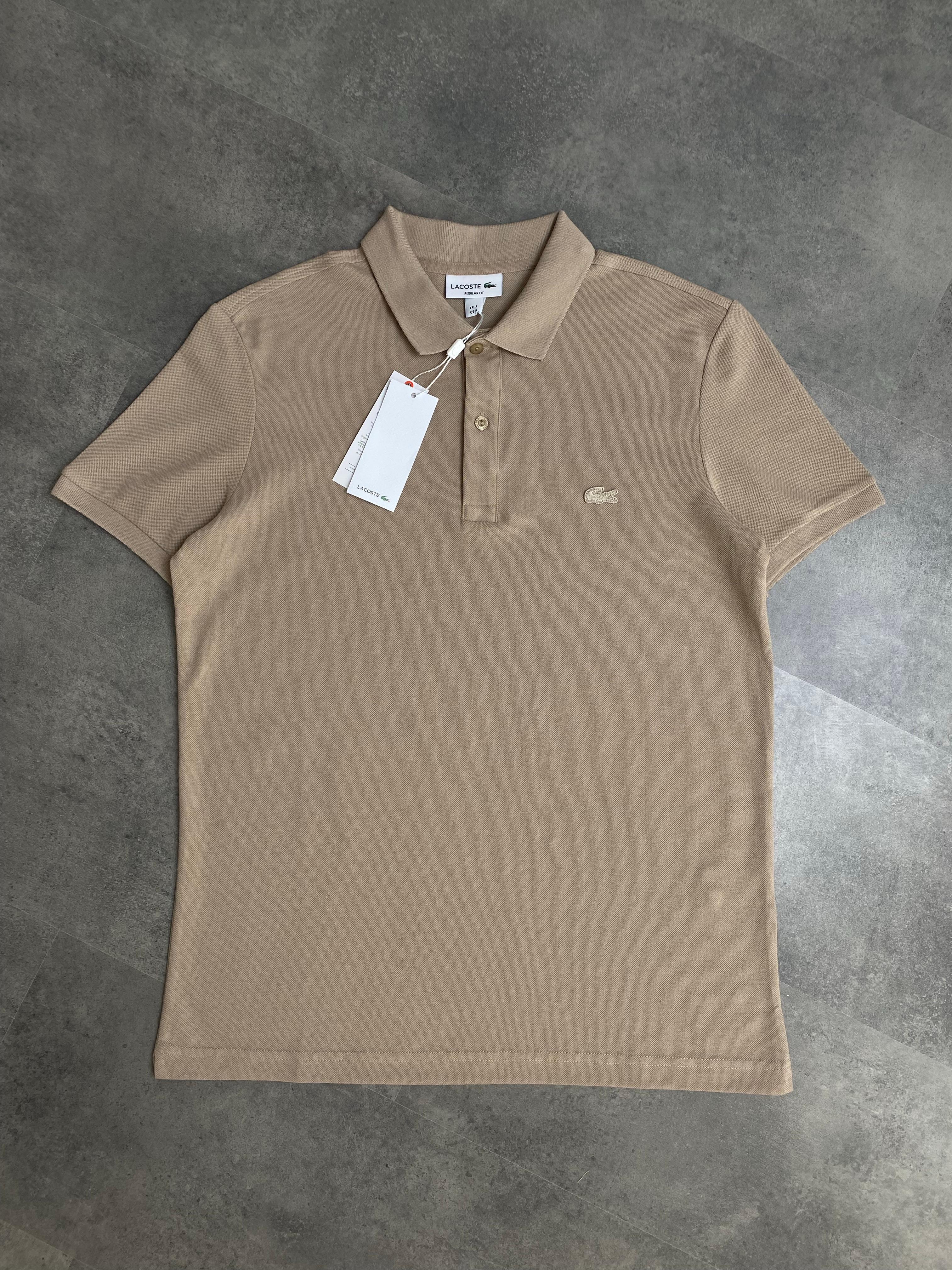 Yeni Sezon Özel Seri Tone to Tone Logo Polo Yaka T-shirt - BEJ