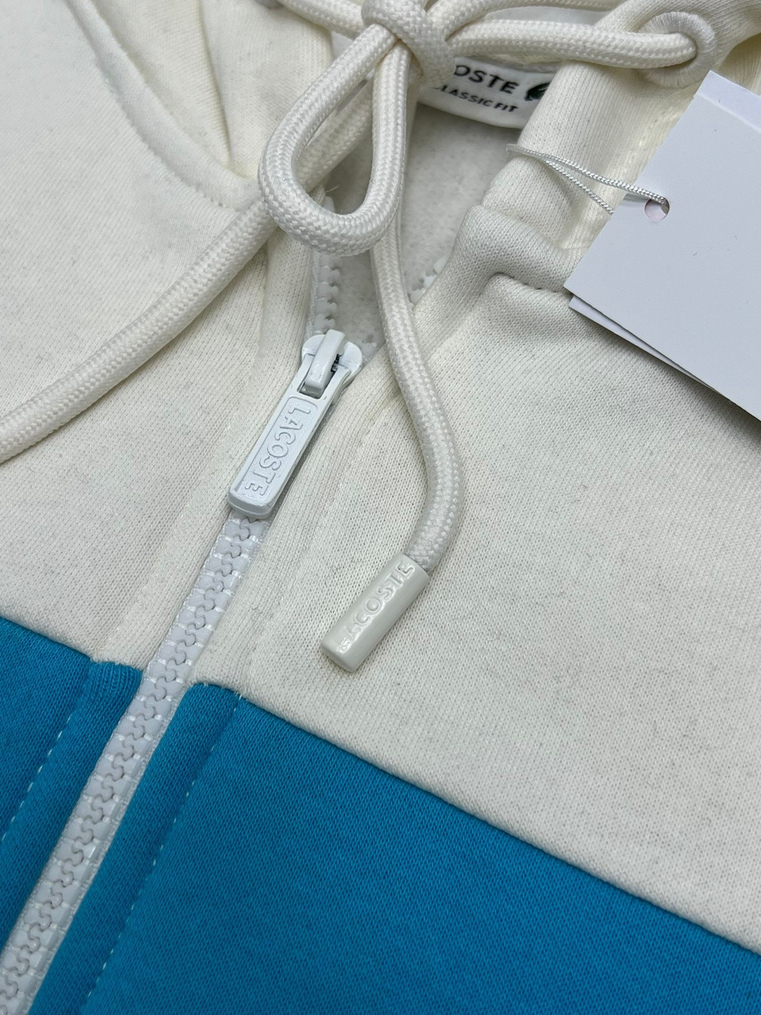 Limited Edition Kol Detaylı Tam Fermuarlı Özel Seri Cream/Blue Ceket