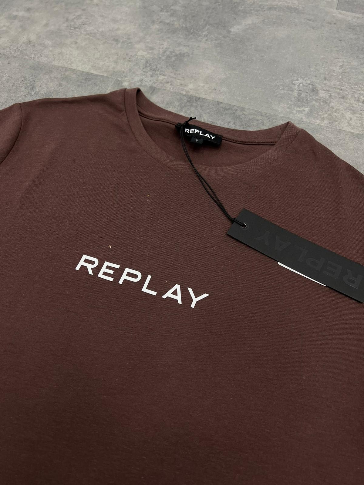 Yeni Sezon Mid Icon Logo Brown  T-shirt