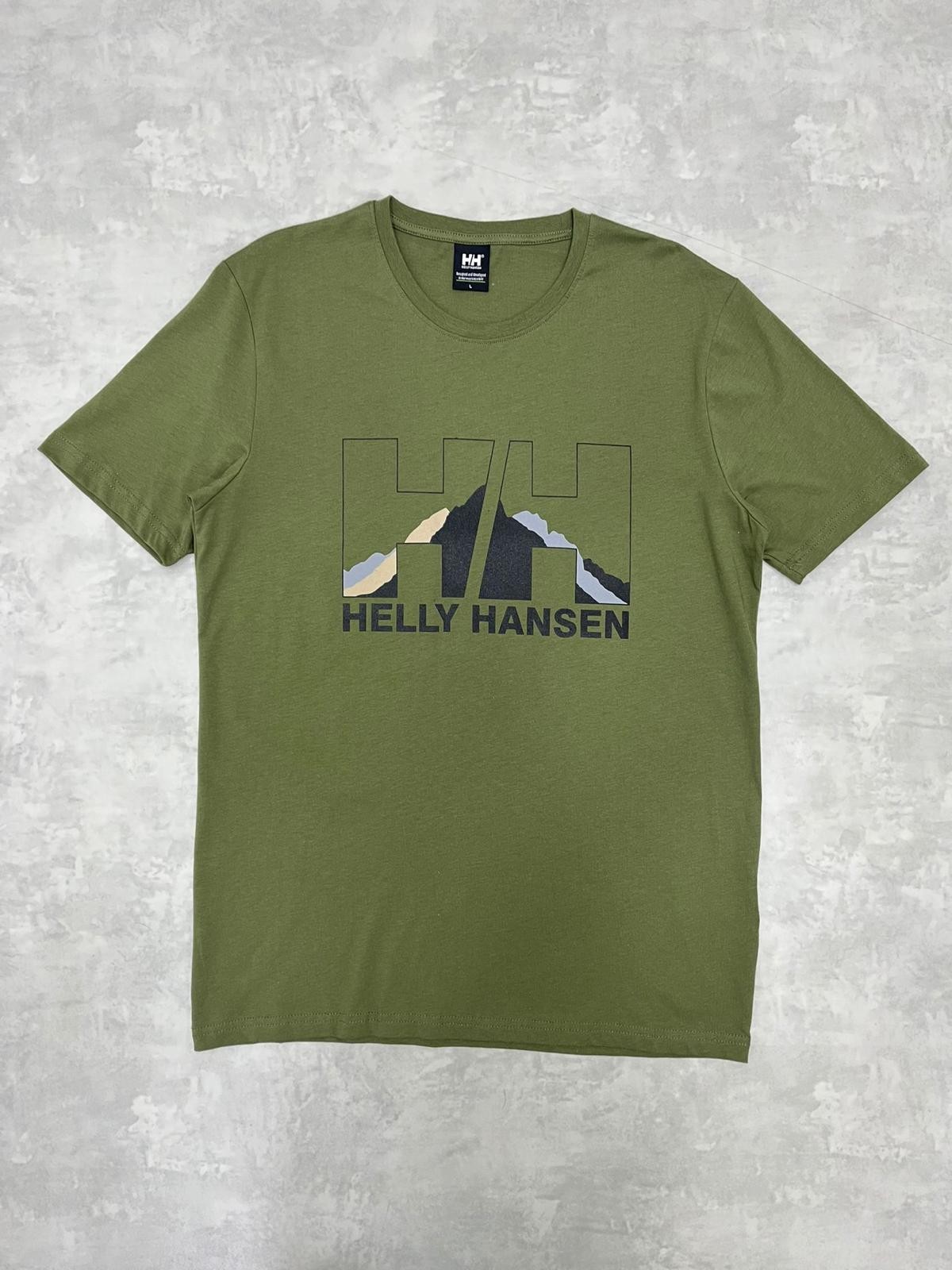 Basic Mountain Logo Haki T-shirt