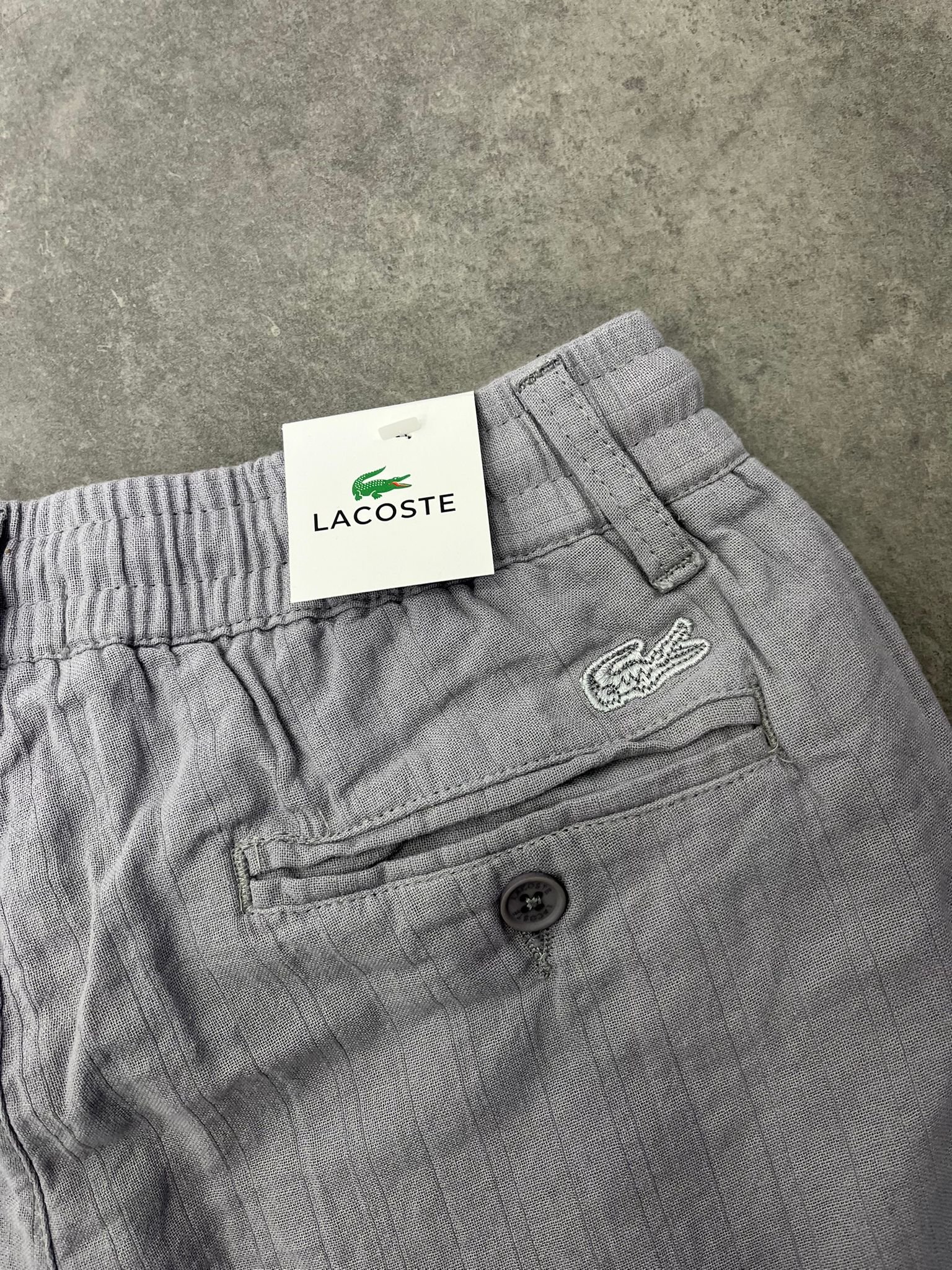 Yeni Sezon Basic Keten Gray Lastikli Pantalon