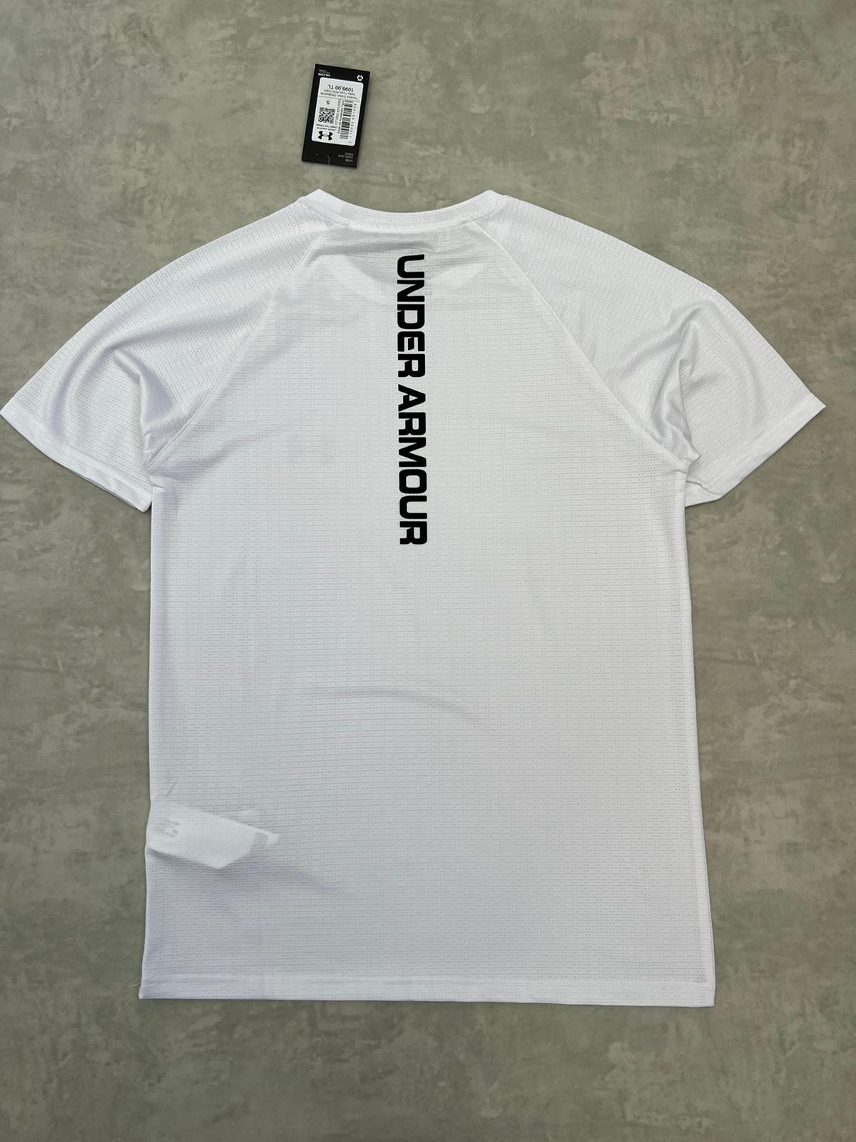 Back Print Detaylı Mini Logo Classic White T-shirt