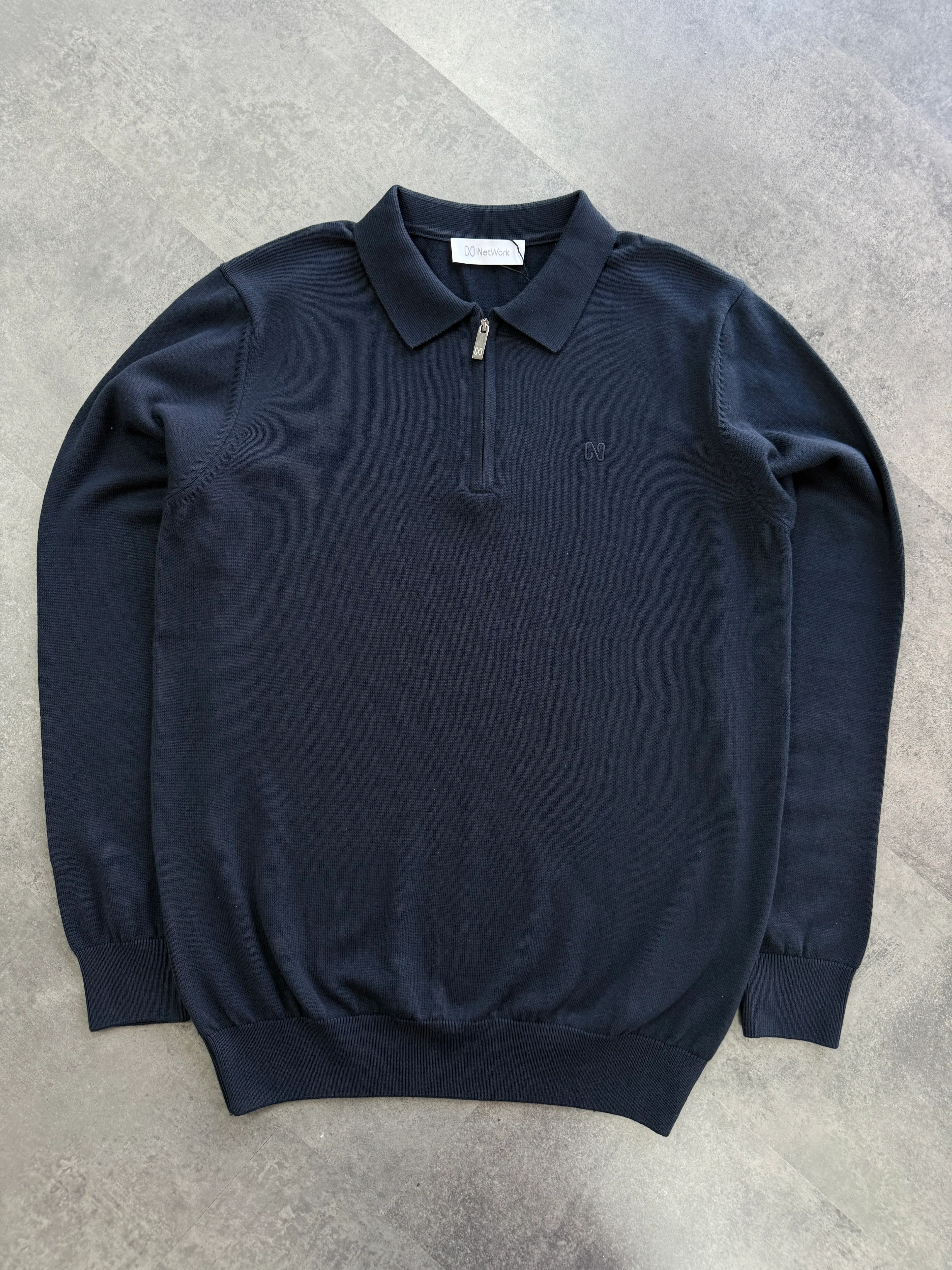 Yeni Sezon Basic Mini Logo Classic Sweatshirt - LACİVERT