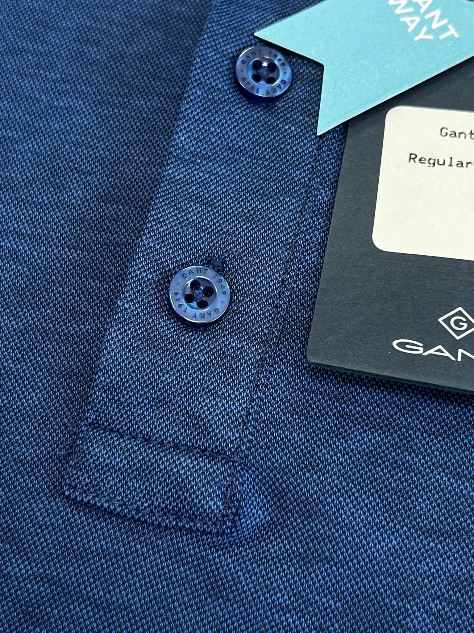 Merserize Kumaş Blue Basic Polo Yaka T-shirt