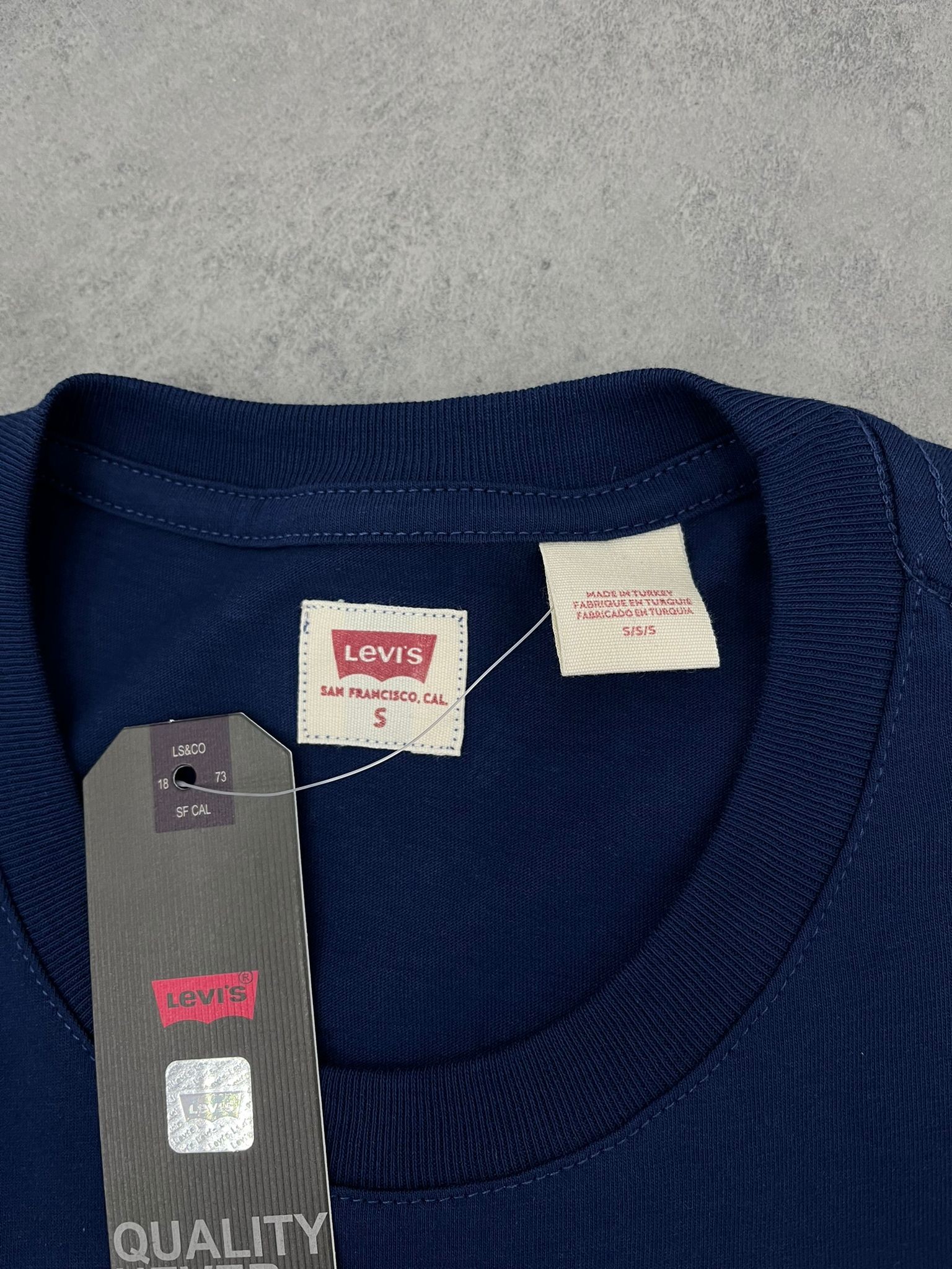 Yeni Sezon Classic Mini Logo Basic Navy Blue  T-shirt