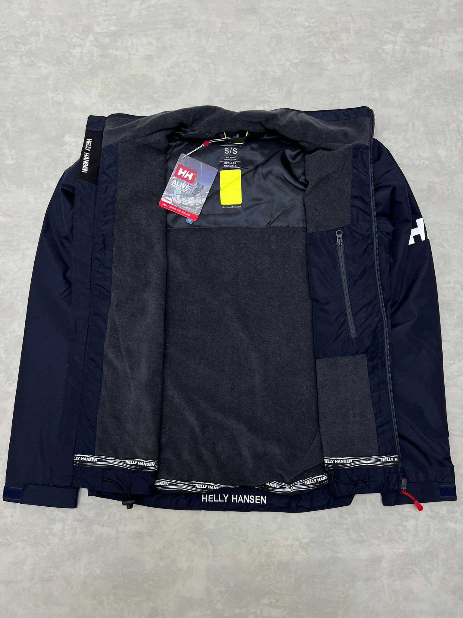 Su Ve Rüzgar Geçirmez İçi Polarlı Crew Ceket Navy Blue Mont