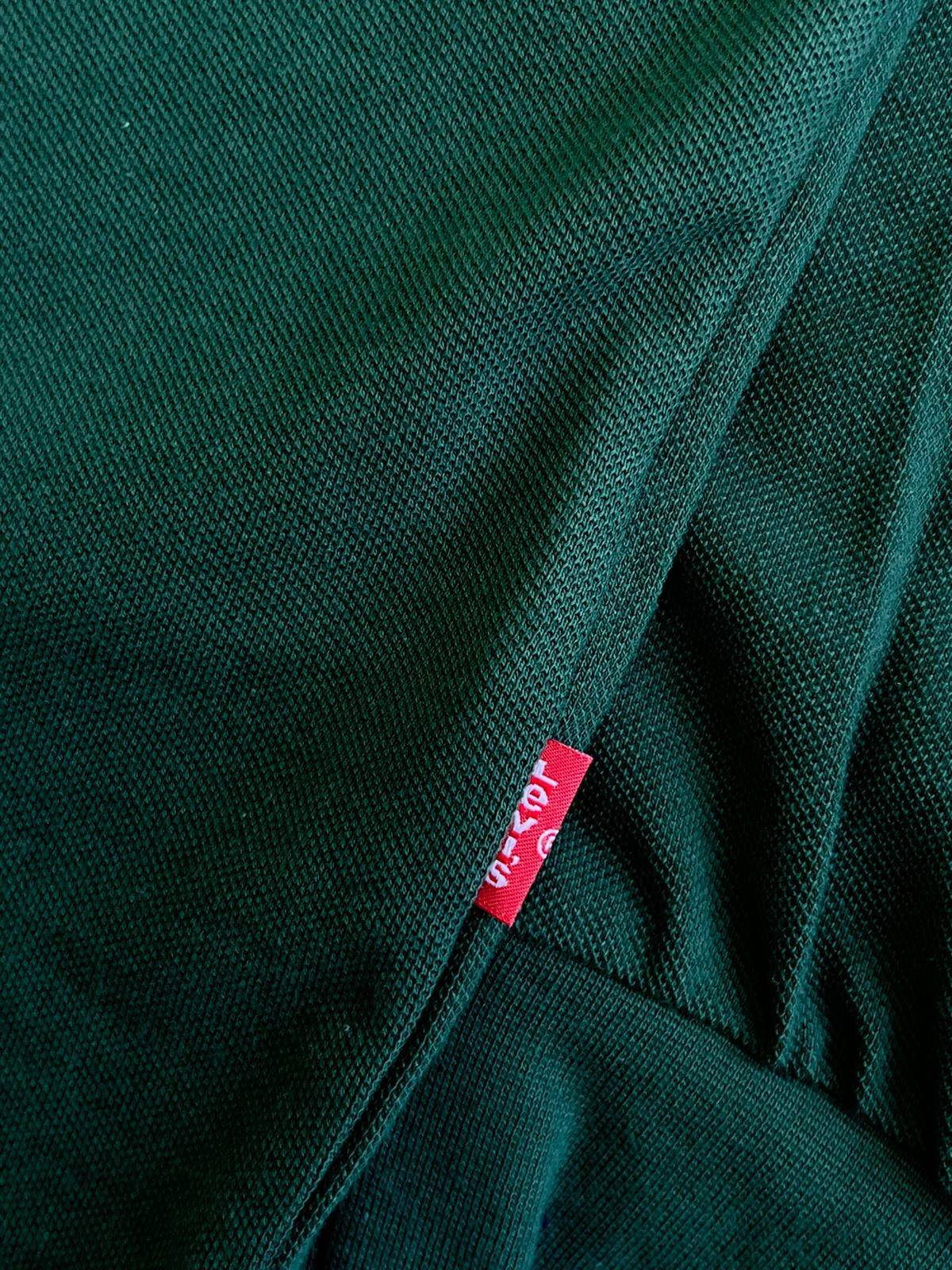 Classic Logo Basic Green Uzun Kol Polo Yaka Sweatshirt 
