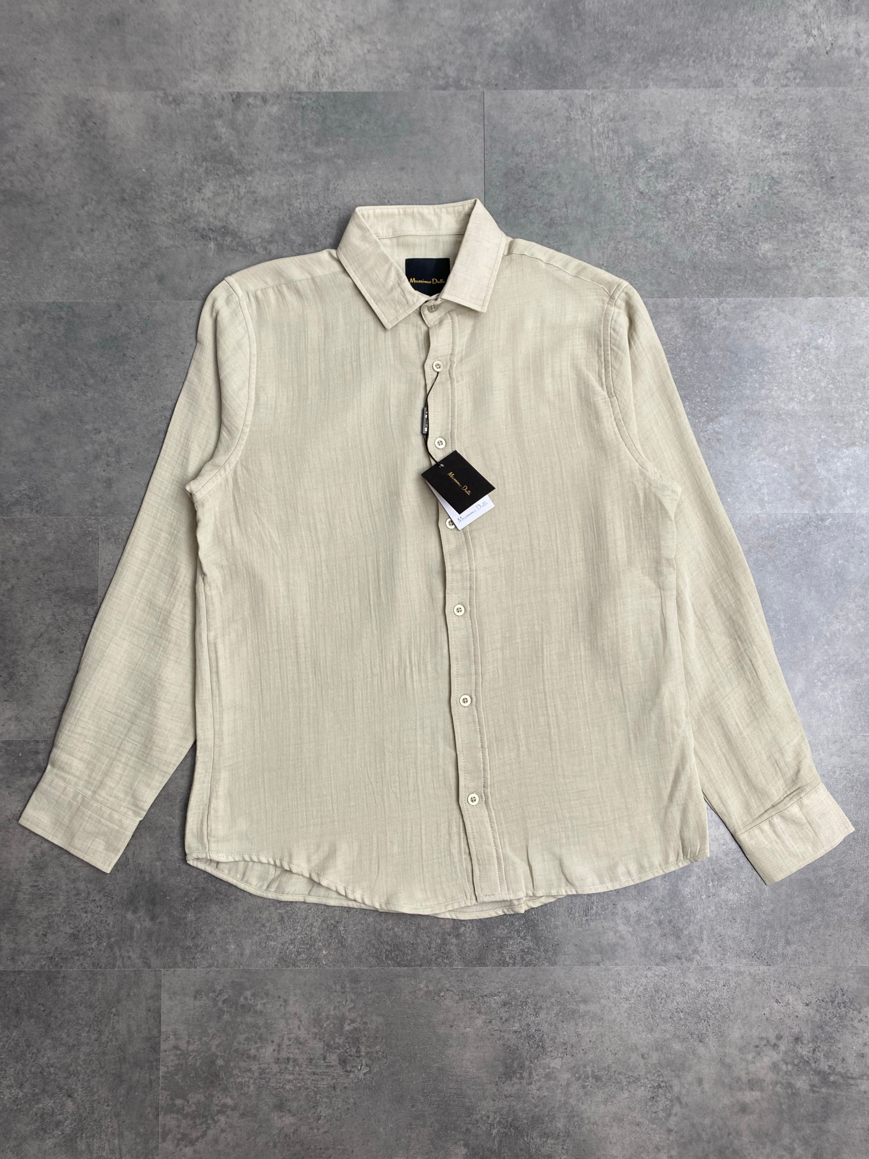 Yeni Sezon Classic Casual  Müslin Gömlek - KREM