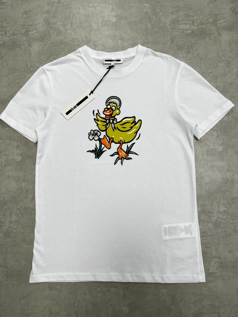Mid Duck Logo White  T-shirt