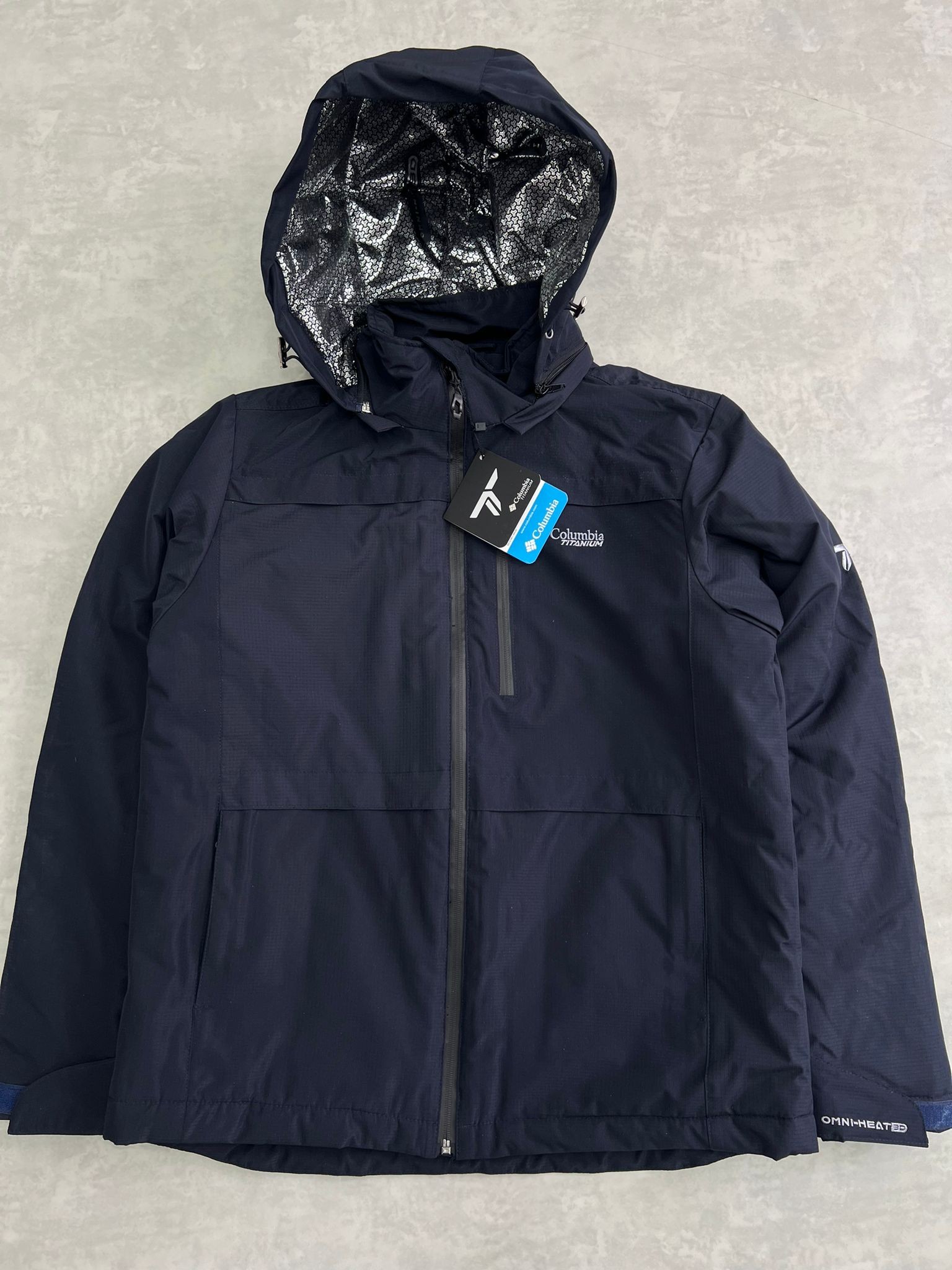 3D Termal Astarlı Kapşonlu Navy Blue Mont