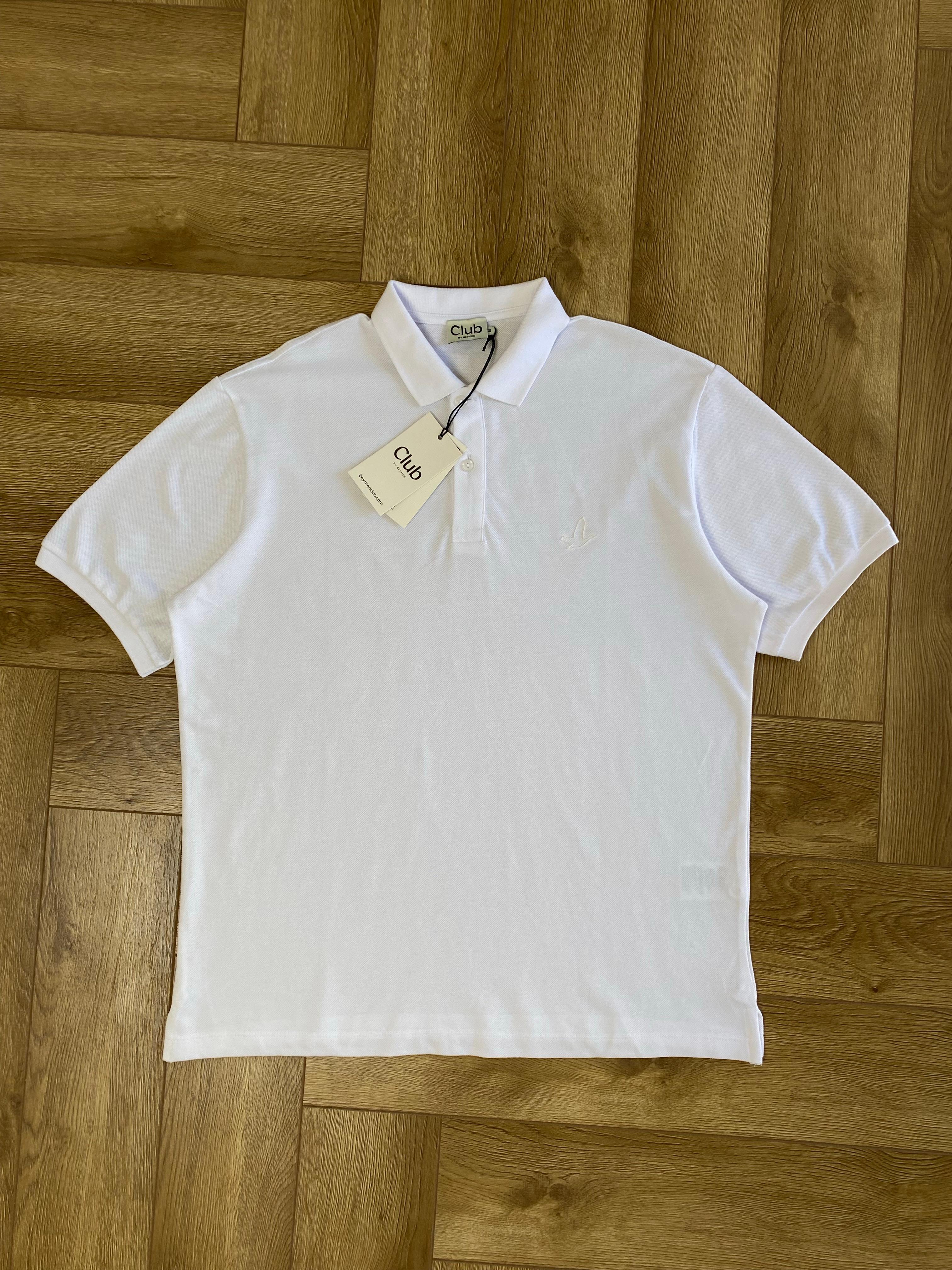 Yeni Sezon Hollow Logo Tone To Tone  Pamuk Pike Polo Yaka - BEYAZ