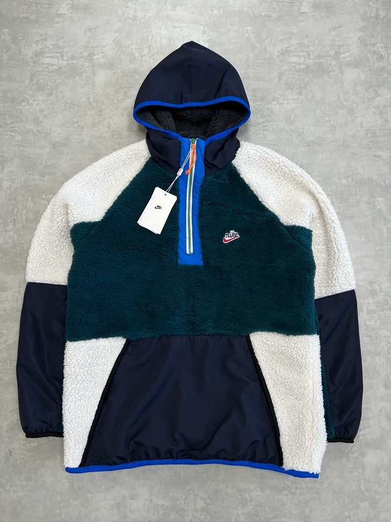 Nike Sportswear  Sherpa Winter White/Green Erkek Ceket